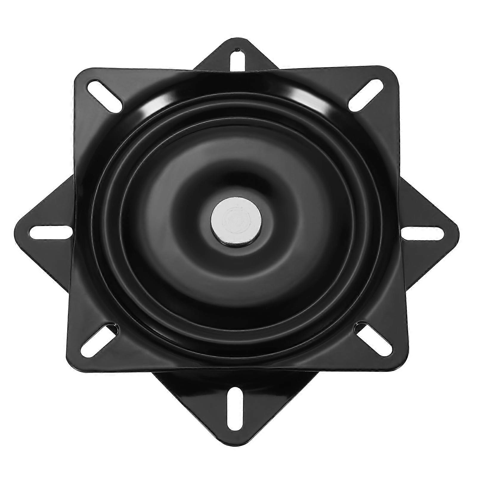 2Pcs 6.5' Bar Stool Swivel Replacement, 360° Rotation Lazy Susan Turntable, Square Base for Recliner Chair, Black (160x1.5mm)