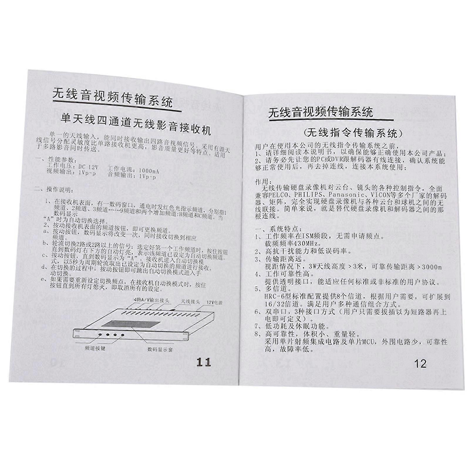 1.2G 1.5W Wireless AV Transceiver Kit Metal Compact Black