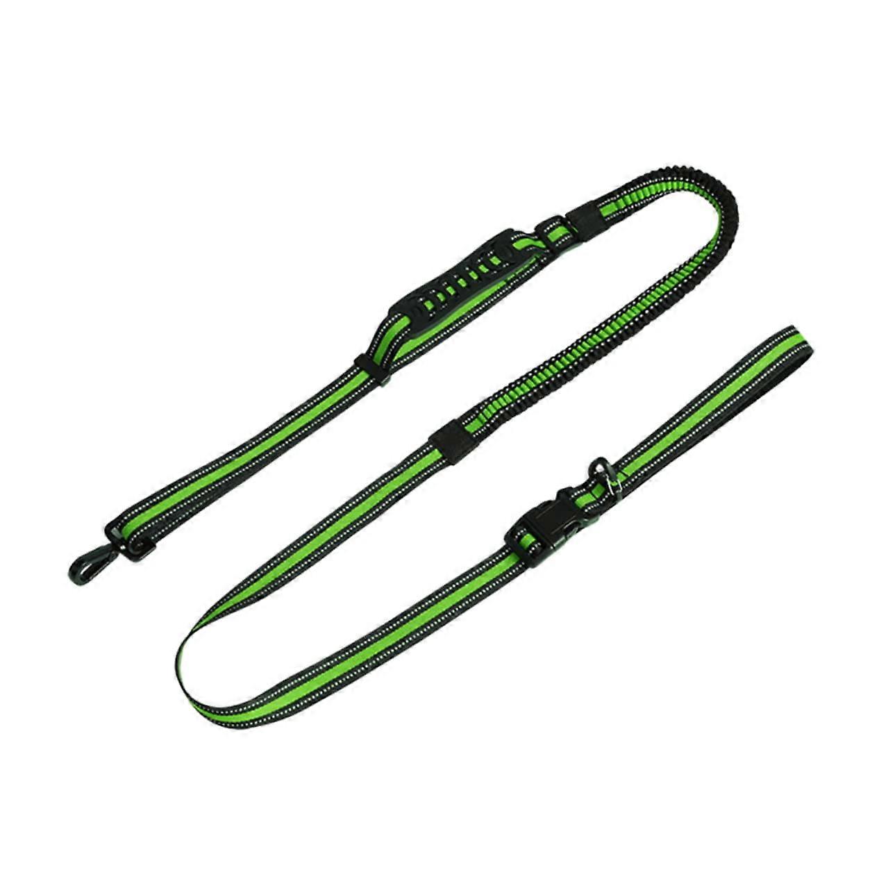 Hands Dog Leash Reflective Elastic Nylon Adjustable Waist Belt For Night Walking And Running