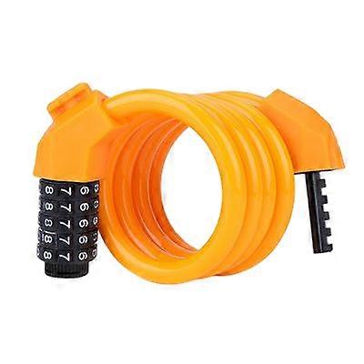 Bicycle lock, five-digit password, metal material, thickened steel cable with bracket