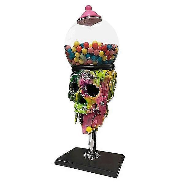 Gumball Machine Colorful Skull Candy Machine Halloween Desktop Decoration For Home