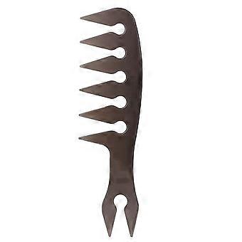Tragbare Männer Öl Haar Friseur Kamm breit großer Zahn langer Griff Frisur Kamm 4 #