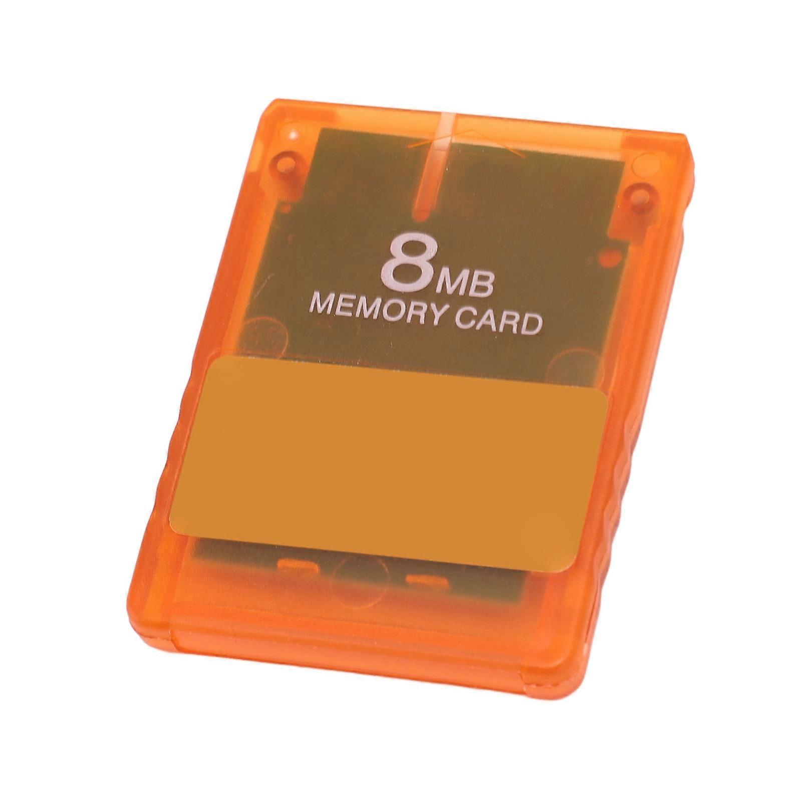 Console Memory Card V1.966 8MB Transparent Orange with OPL HD Loader