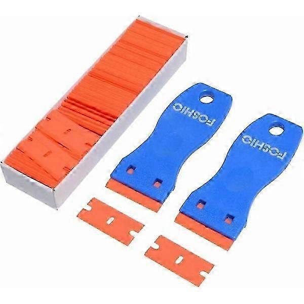 Glass Ceramic Hob Scraper Glass Cooktop Scraper with 100 Plastic Scrapers to Remove Labels, Glue, Paint and Decals MODOU Cs fast