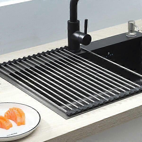 Foldable dishwashing mat, 43x34cm, draining, heat-insulating and space-saving