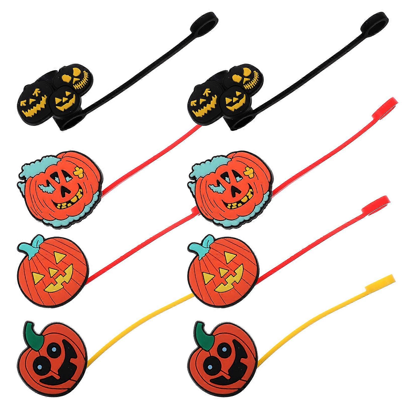 Absorbing Straw Decoration Silicone Straw Covers for Protection 8Pcs
