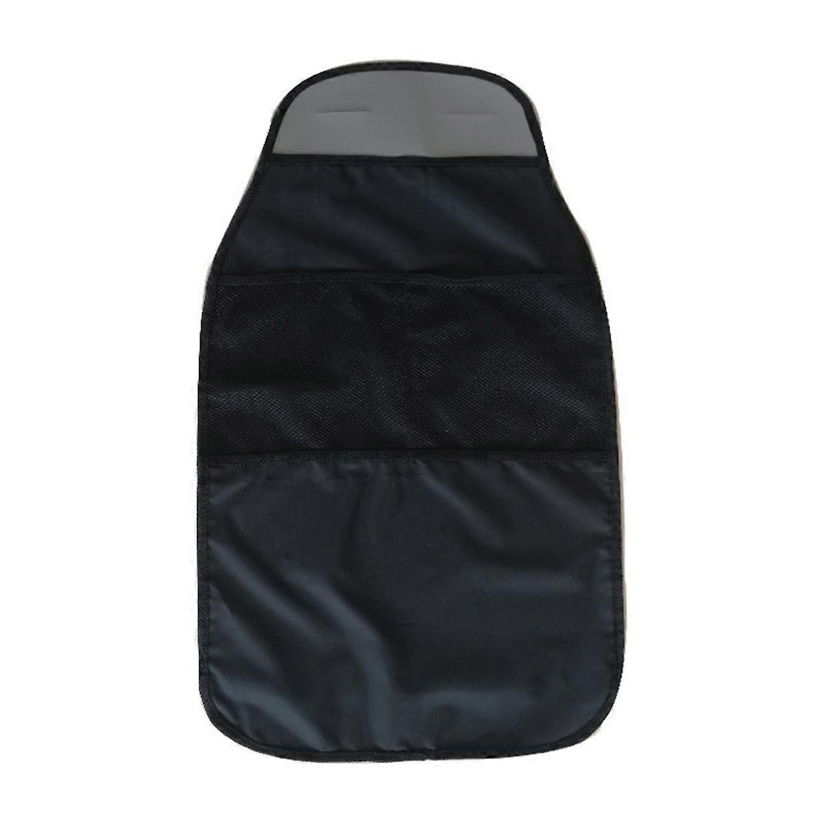 Black Car Seat Back Floor Mat with Kick Pad and Anti-Dirty Cover for Car Use 70x50cm