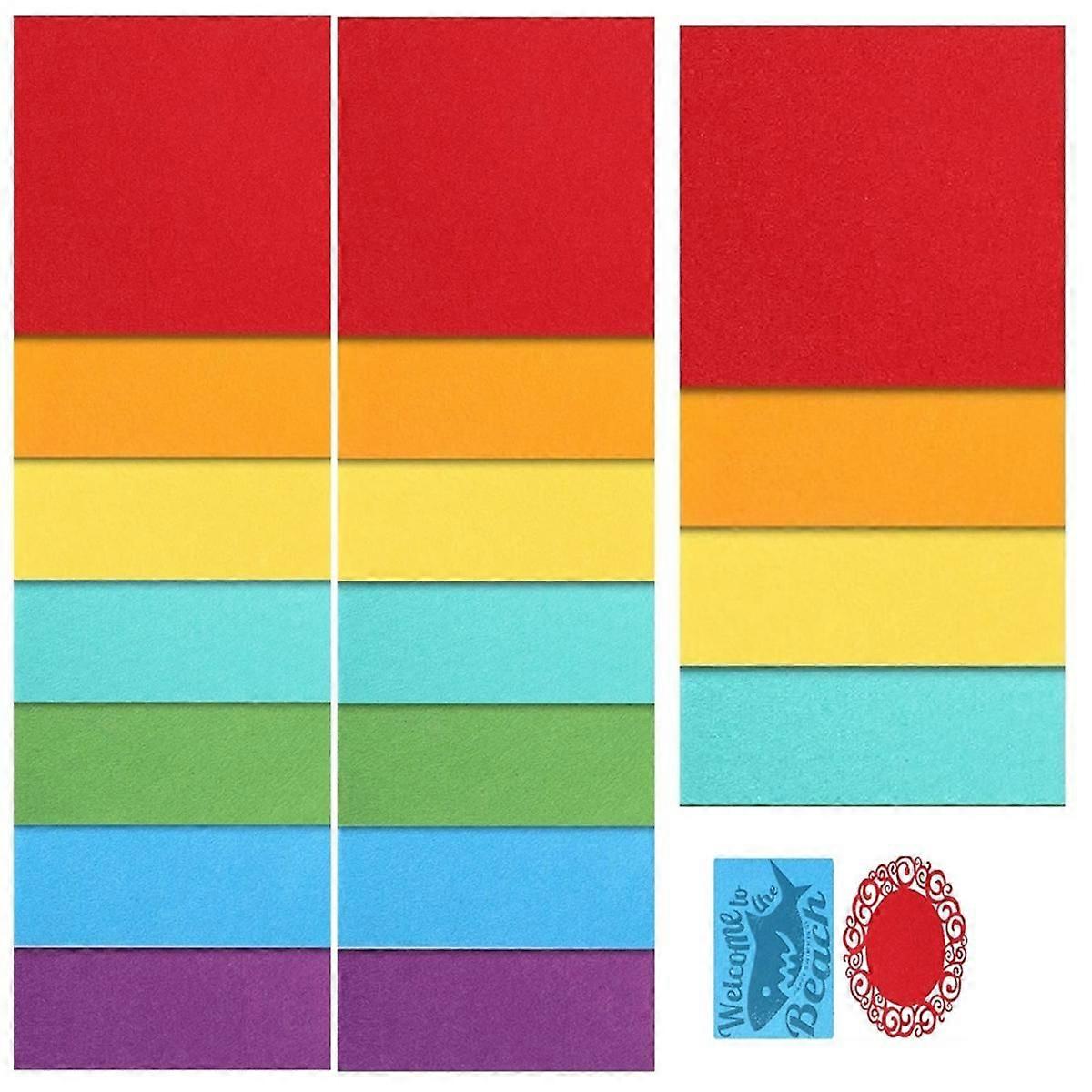 18 Pieces of Laser Engraved Material 5.9 Inches Laser Engraved Felt Sheets Various Colors Craft Fel