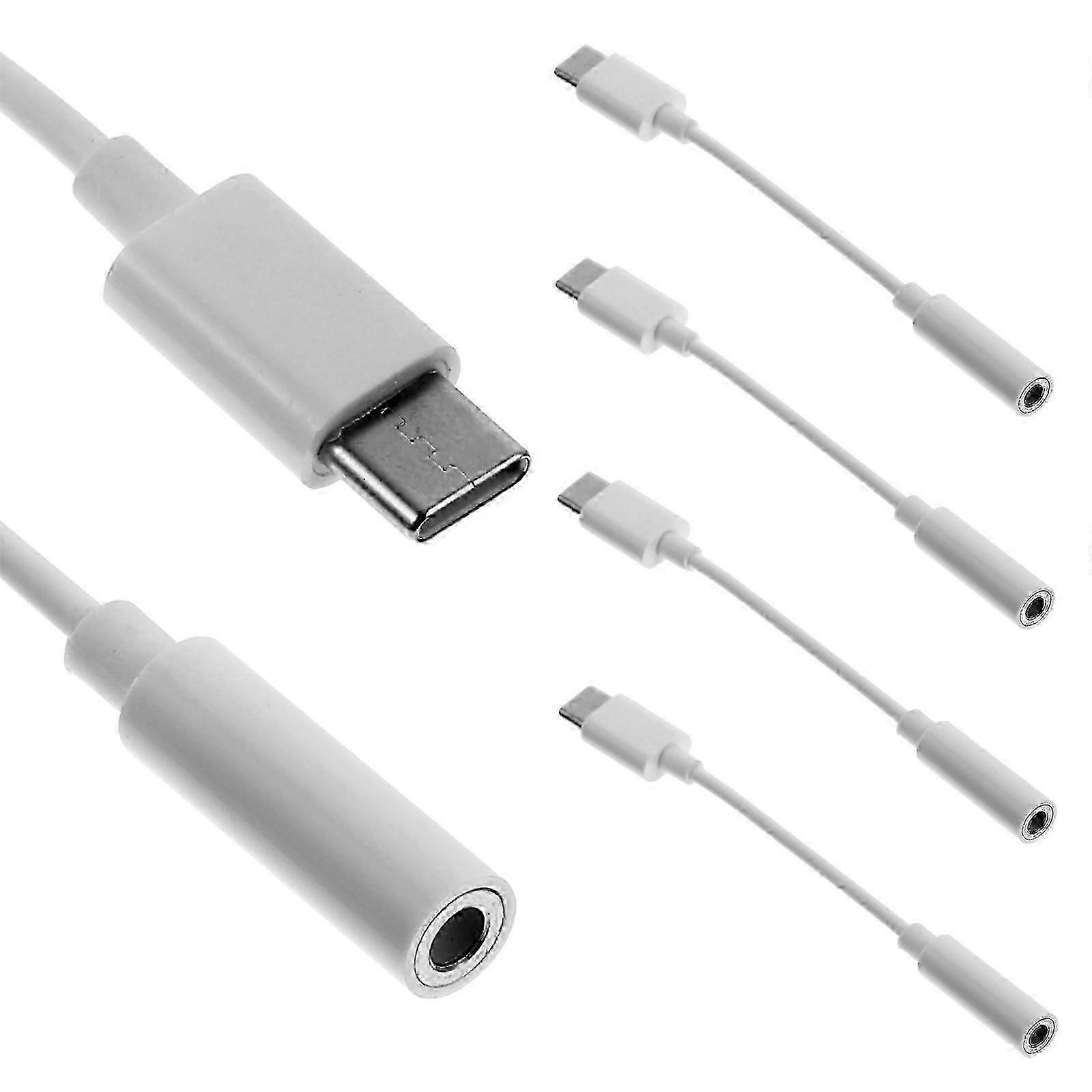 4 个 USB C 转 3.5 毫米适配器耳机插孔适配器 Type-c 转 3.5 毫米耳机转换器