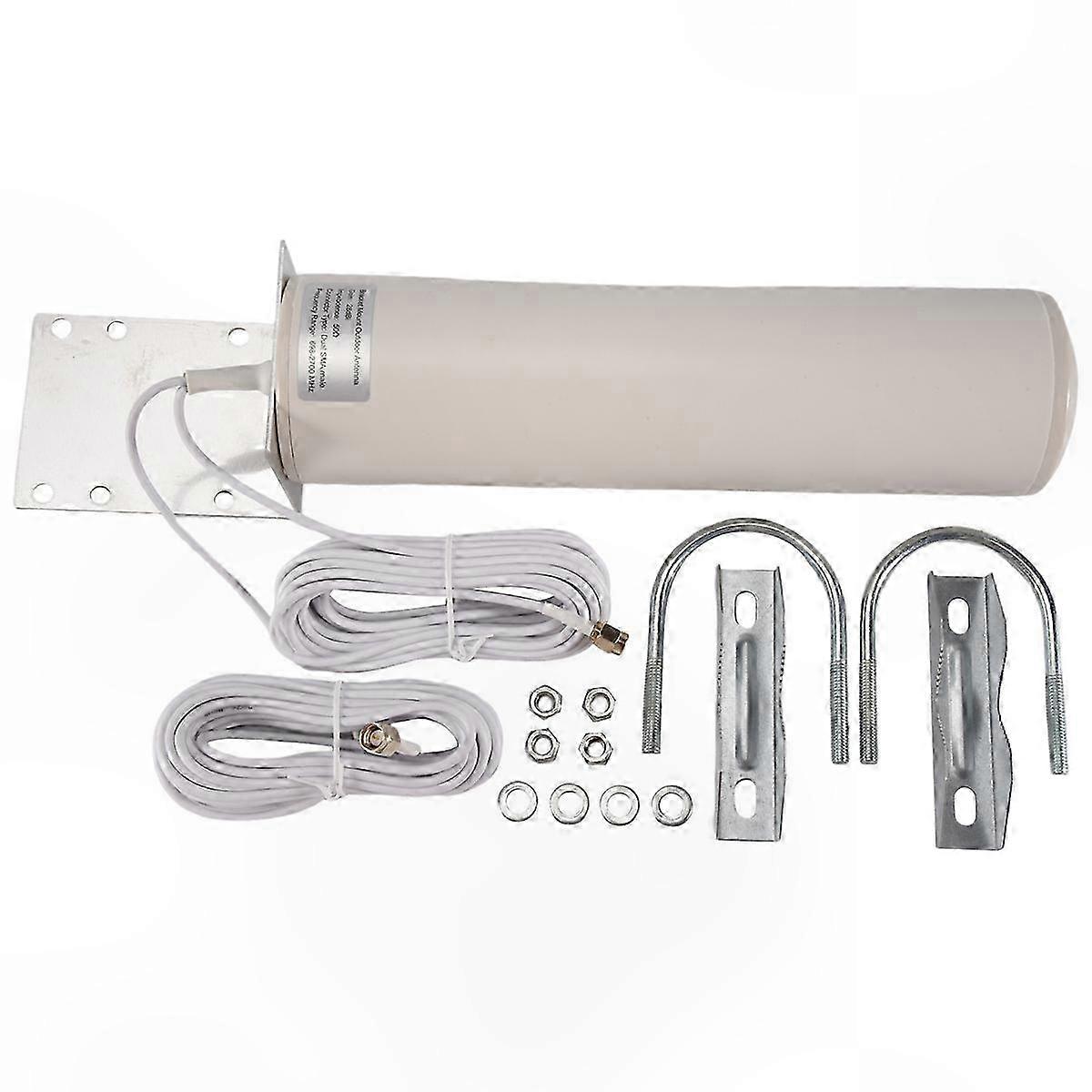 4G LTE Omni Antenna 12DBi Dual Cable 2.4GHz SMA Male Connector for Routers Modems Repeaters Signal Boost WiFi Network