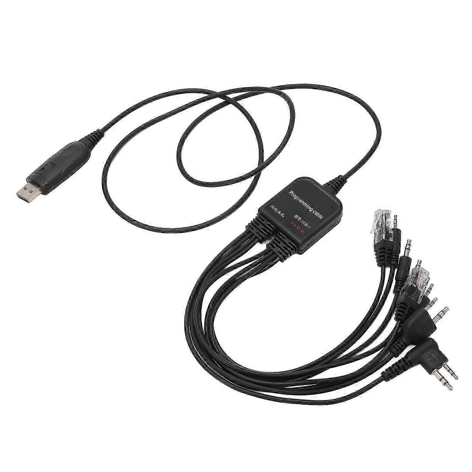 8-in-1 USB Programming Cable Plug and Play for Kenwood Walkie Talkie