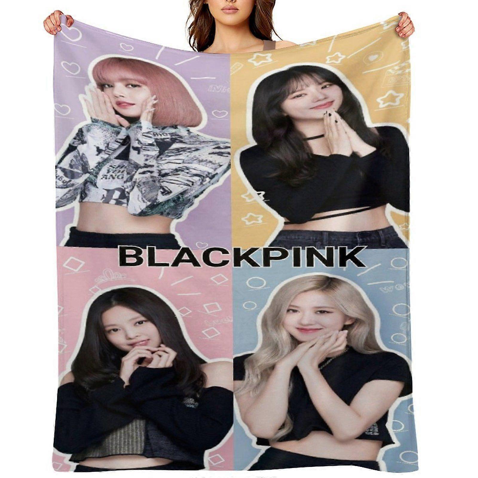 BLACKPINK رمي بطانية هدية ، بطانية من الفانيلا ، مناسبة للرجال والنساء ، مناسبة لجميع الفصول ، بطانية دافئة ، ديكور منزلي (482) 125x100 سم