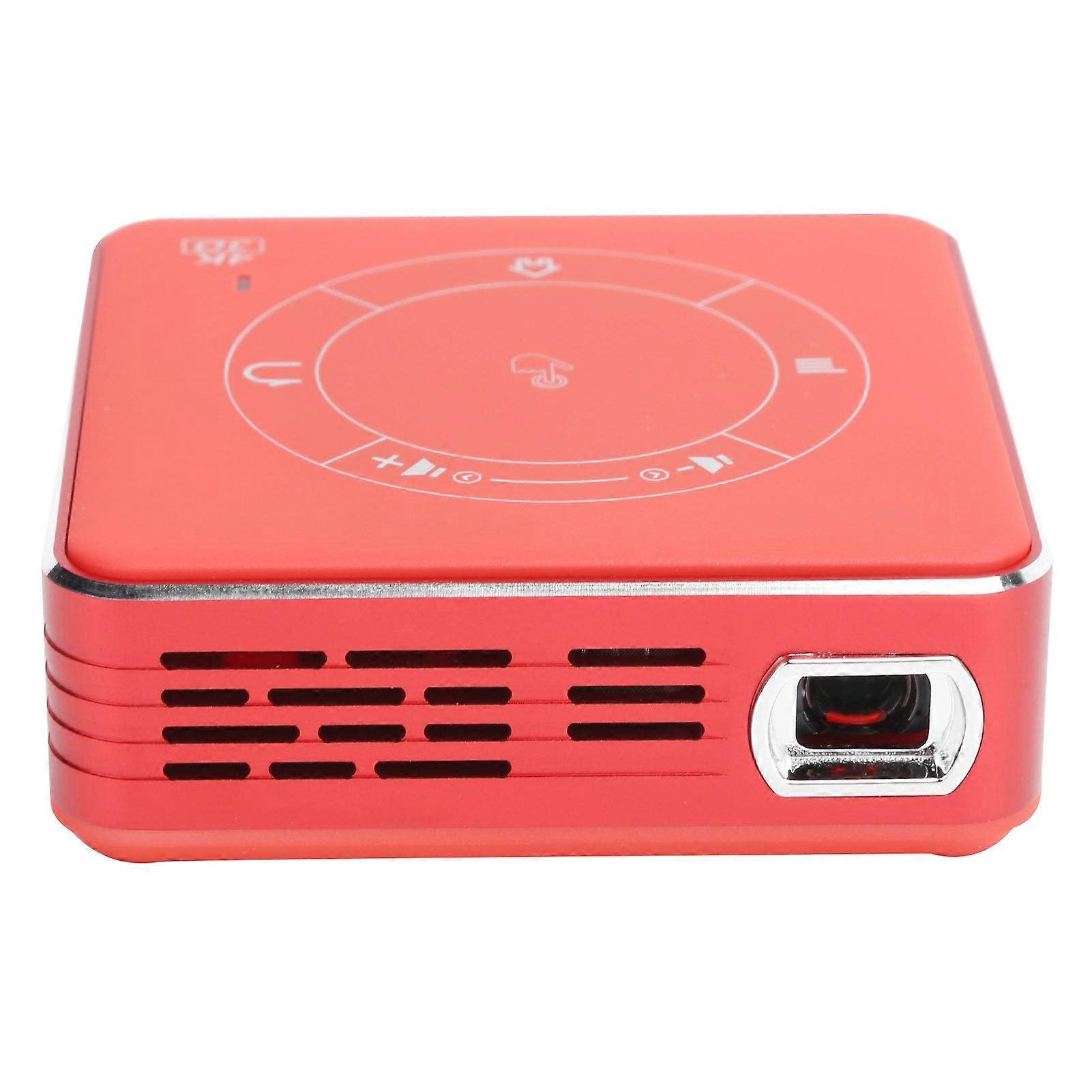 C99 Mini HD Projector 4G+32G Bluetooth Wireless Red, 3000mAh Battery