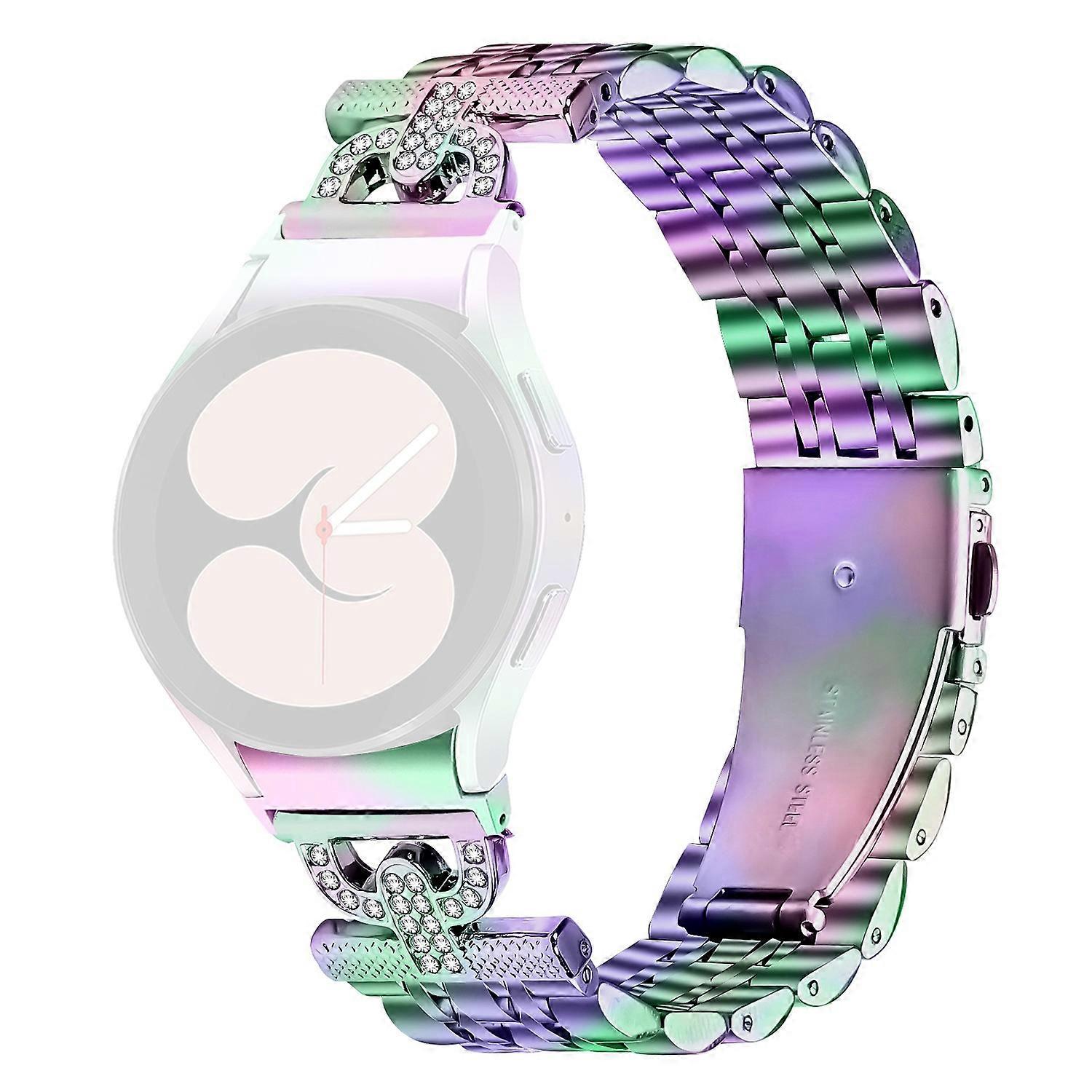 Colored Watch Band with Connector for Watch 5 Active Watch 5 Pro Watch 5 Watch4 Active Watch4 Classi