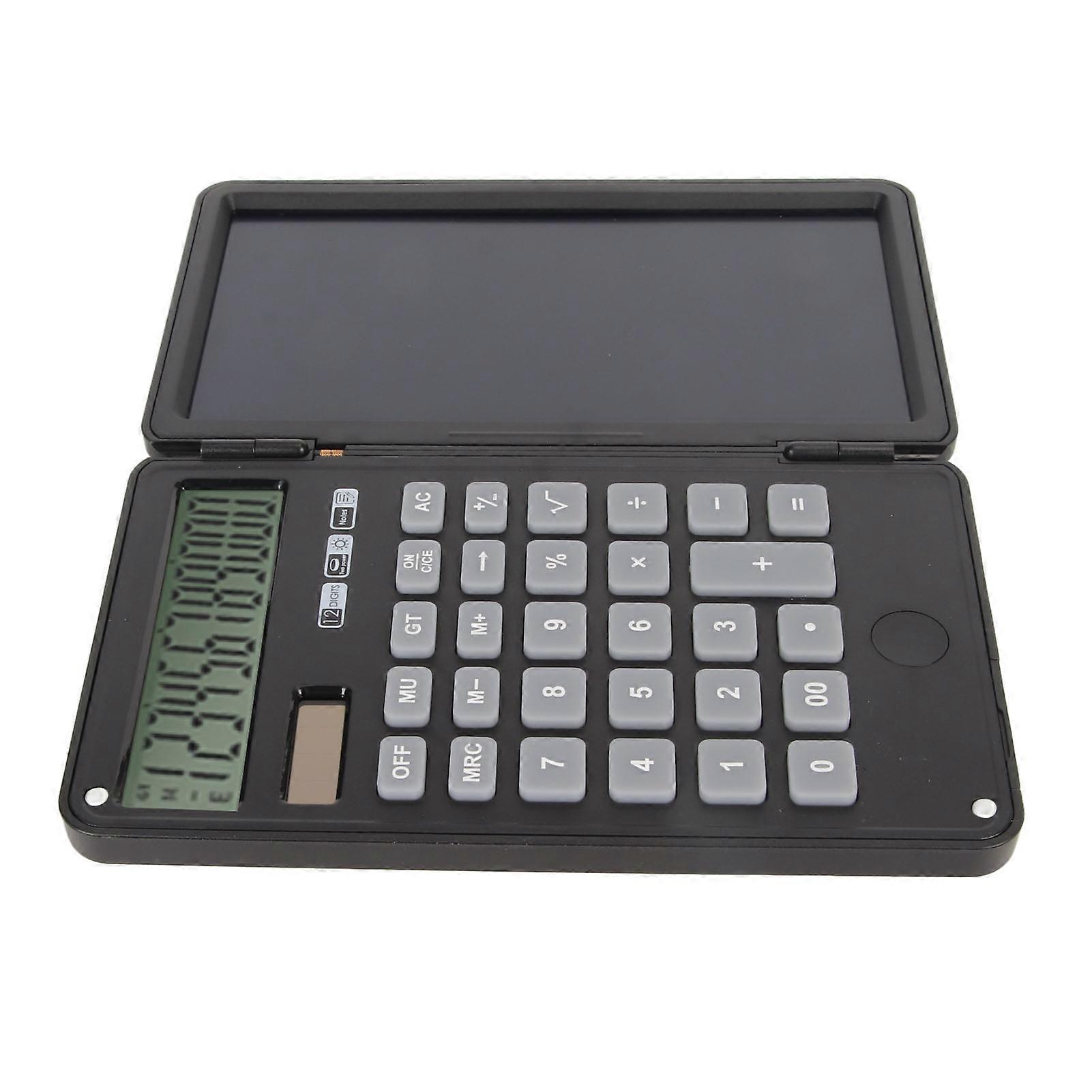 12-Digit 6 Inch Desktop Calculator with Notepad, 150mAh Black