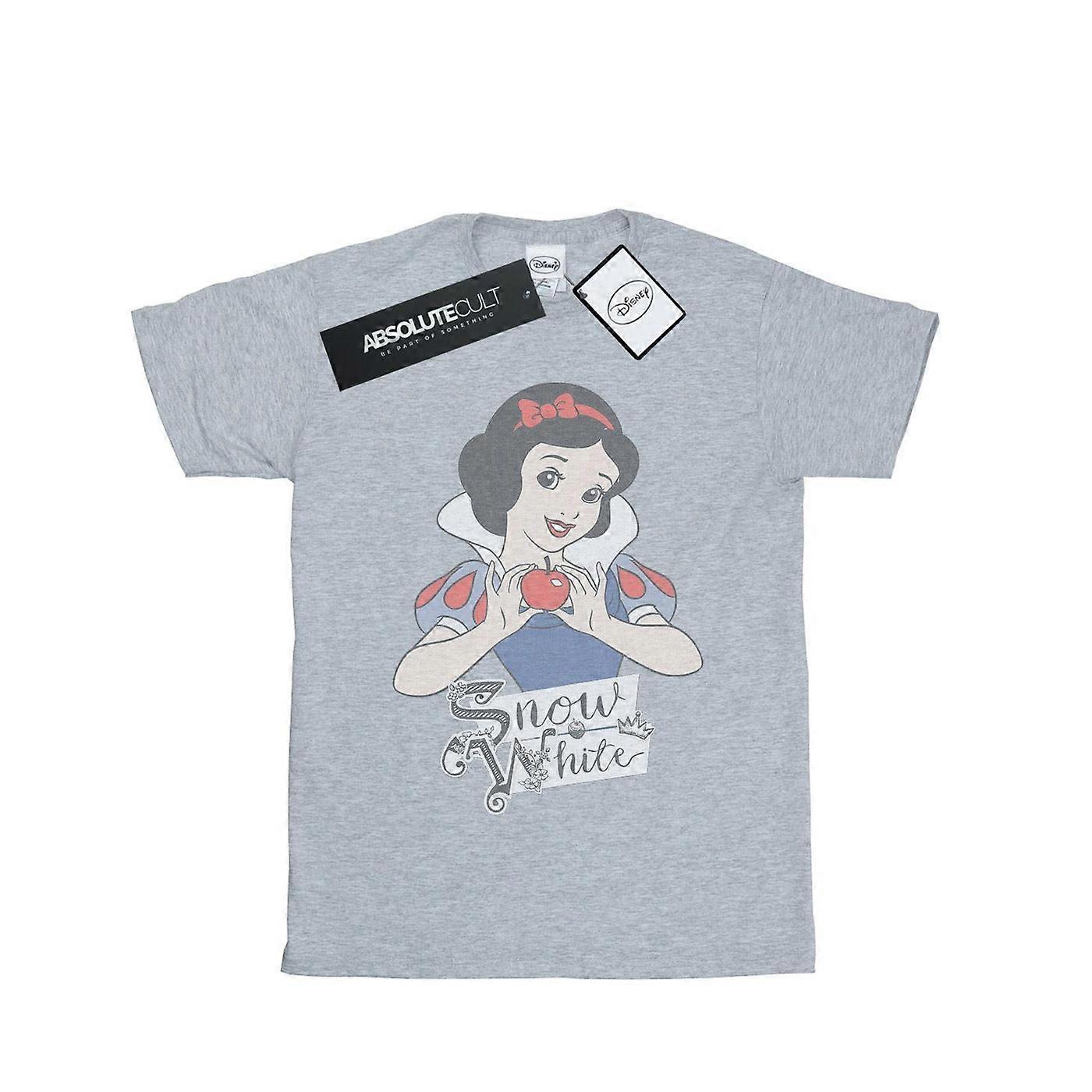 Camiseta Disney Princess para Mulheres/Senhoras Branca de Neve com Maçã e Algodão para Namorado
