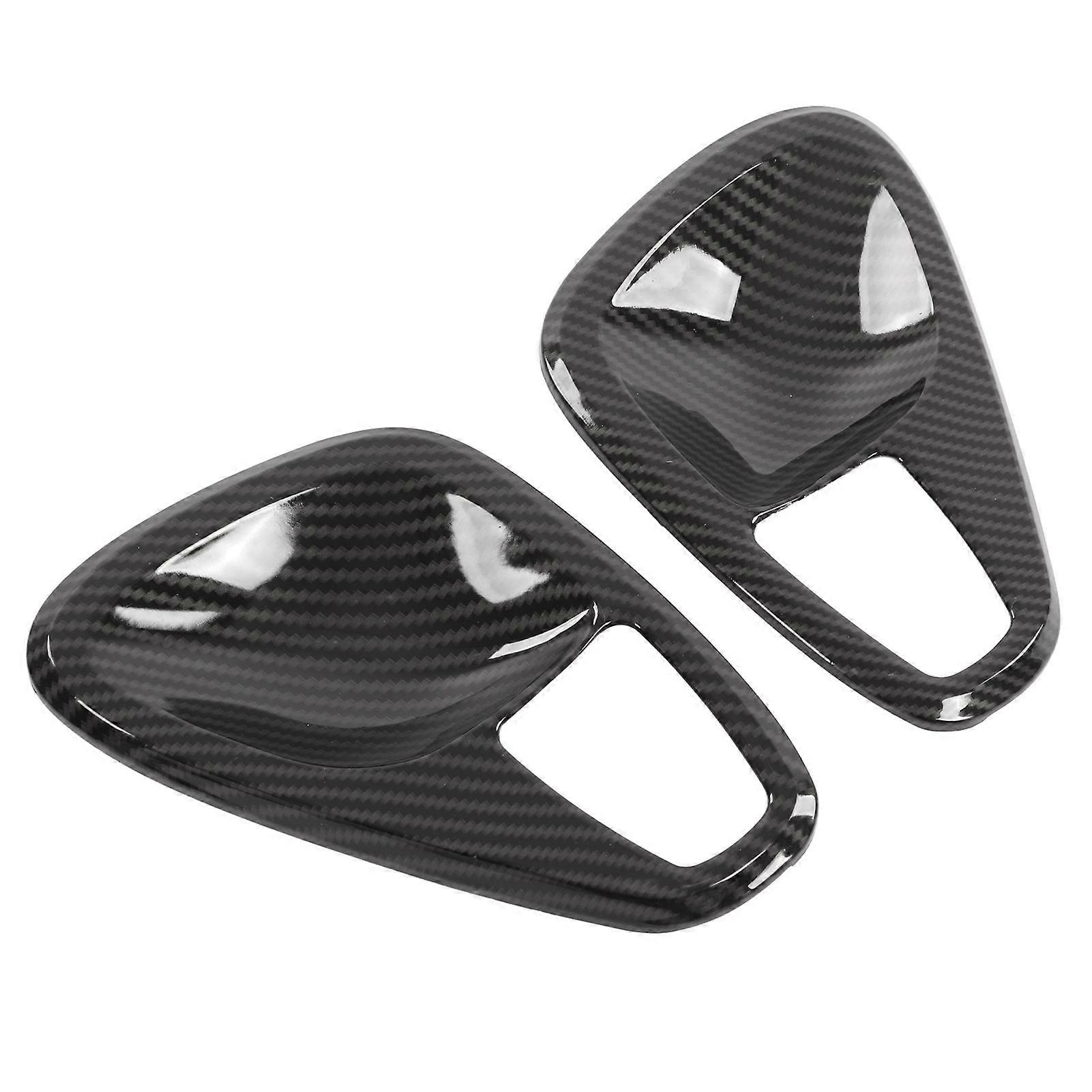 Interior Door Handle Bowl Cover Trim Carbon Fiber Style Replacement for Smart Fortwo W451 Facelift 20112014