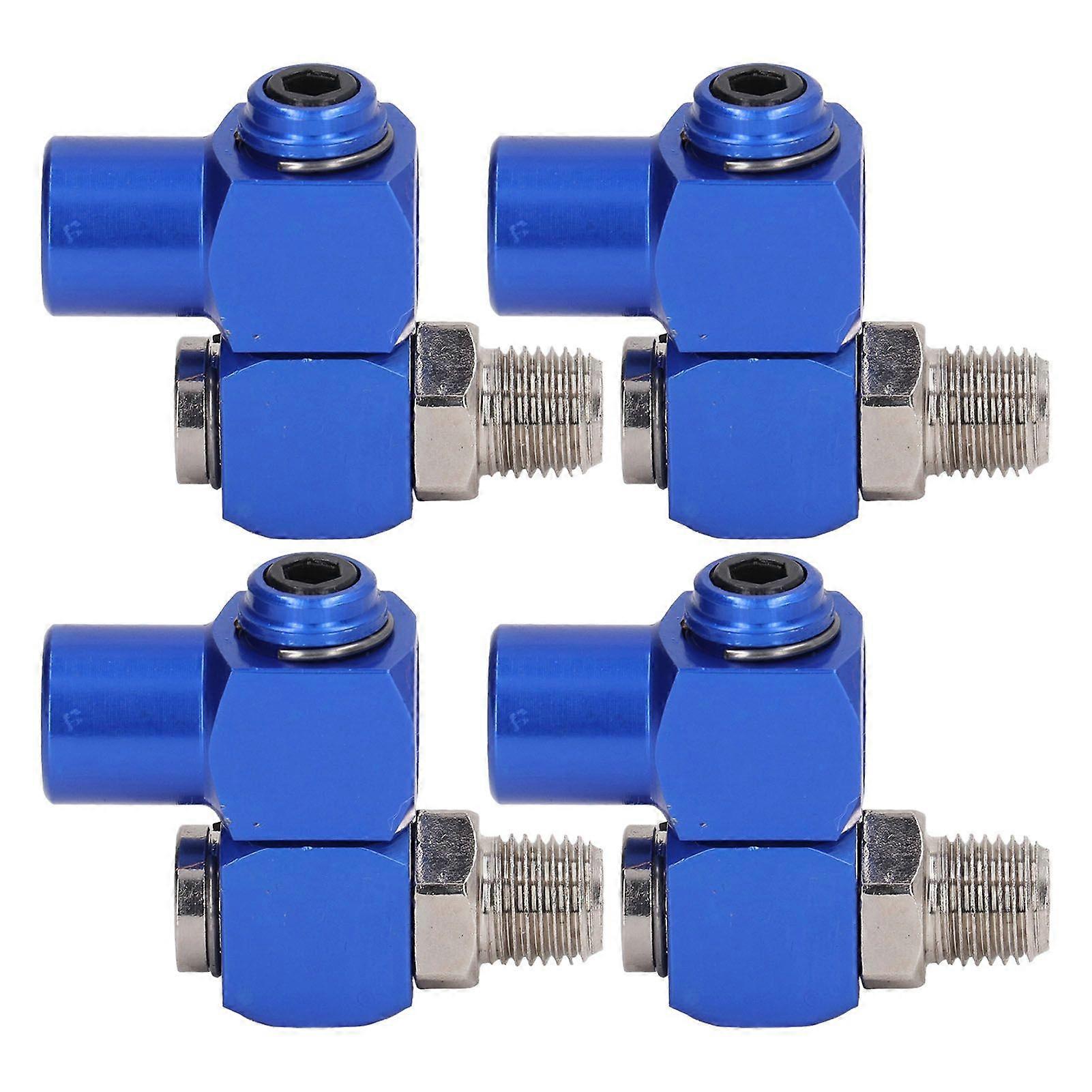4Pcs 1/4in NPT Swiveling Air Fitting Hose Connector 360 Rotating Pneumatic Tool Adapter 150PSI