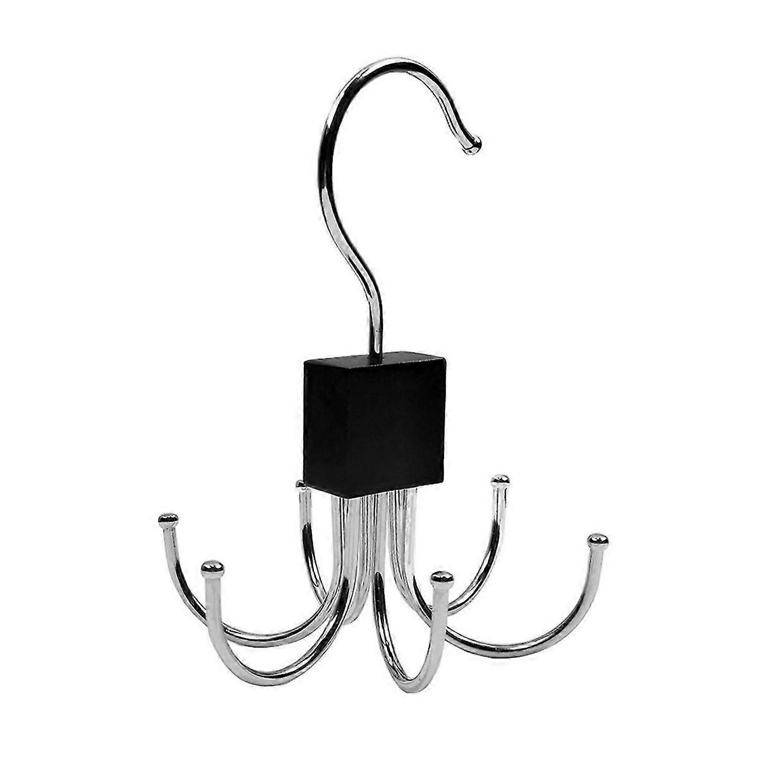 360-Degree Rotating Hook with 6 Hooks, Used for the Receiver of Wardrobe, Coat, Belt and Closet