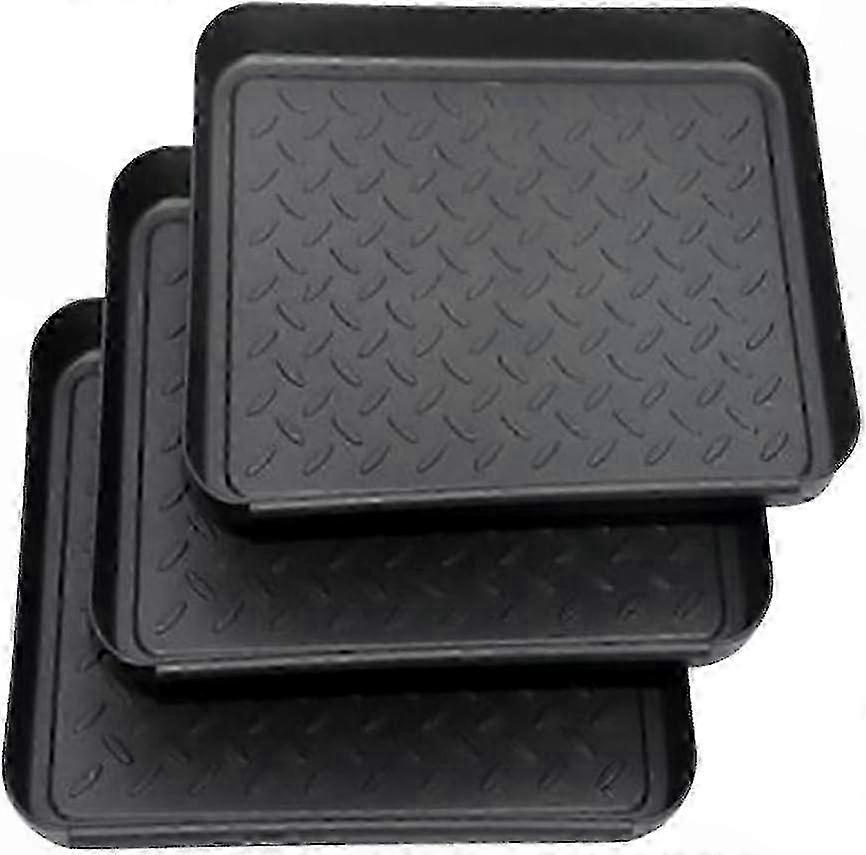 Compact Shoe Rack Set with Drip Tray, 35x27x3 cm