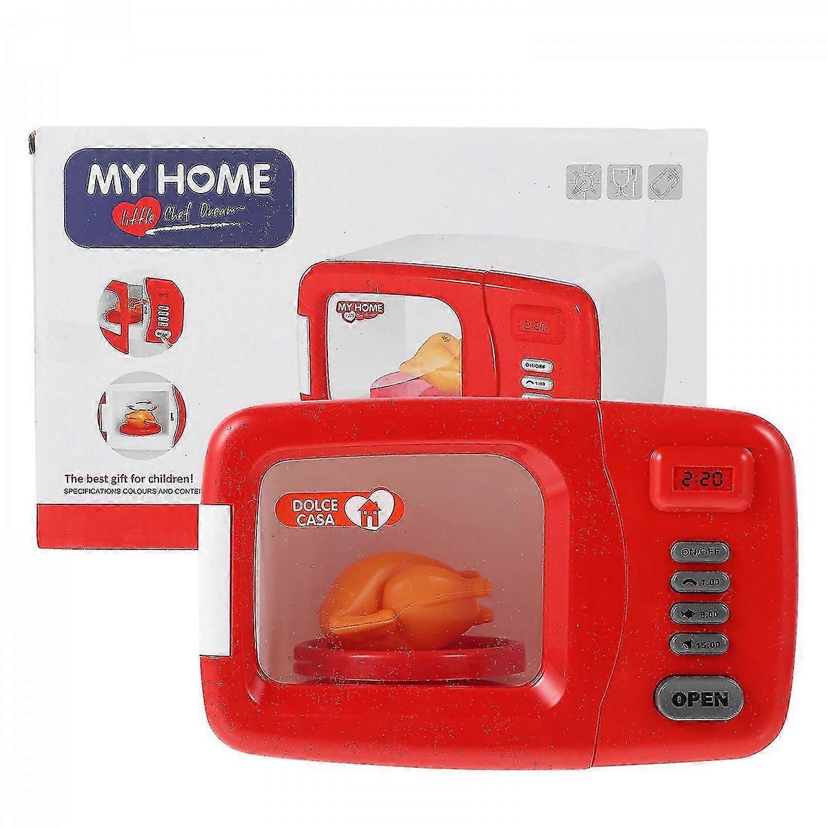 1Pc Creative Mini Microwave Oven Educational Plaything for Kids Without Battery