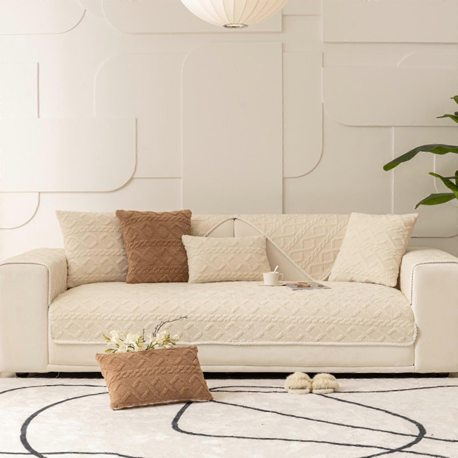 Funny Fuzzy Corner Non Slip Sofa Cover, L Shape Sofa Slipcover For 14 Seaters, Size 110x240cm