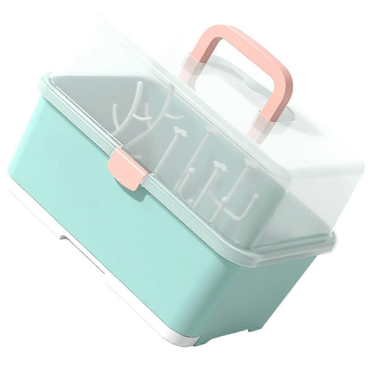 Dustproof Bottle Dryer Rack SealedCover, SpaceSaving Bottle Storage Box, Draining Tray For Home Kitchen Organization