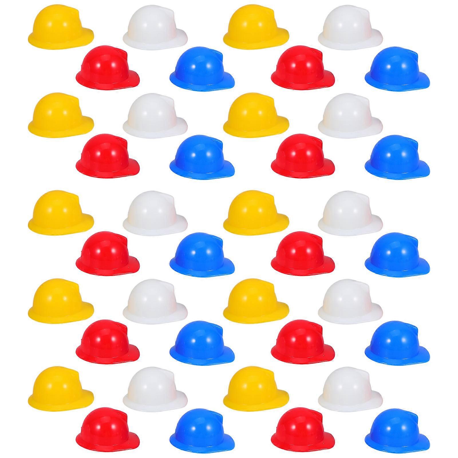 Colorful Mini Doll Plastic Safety Hat for Decor 200Pcs