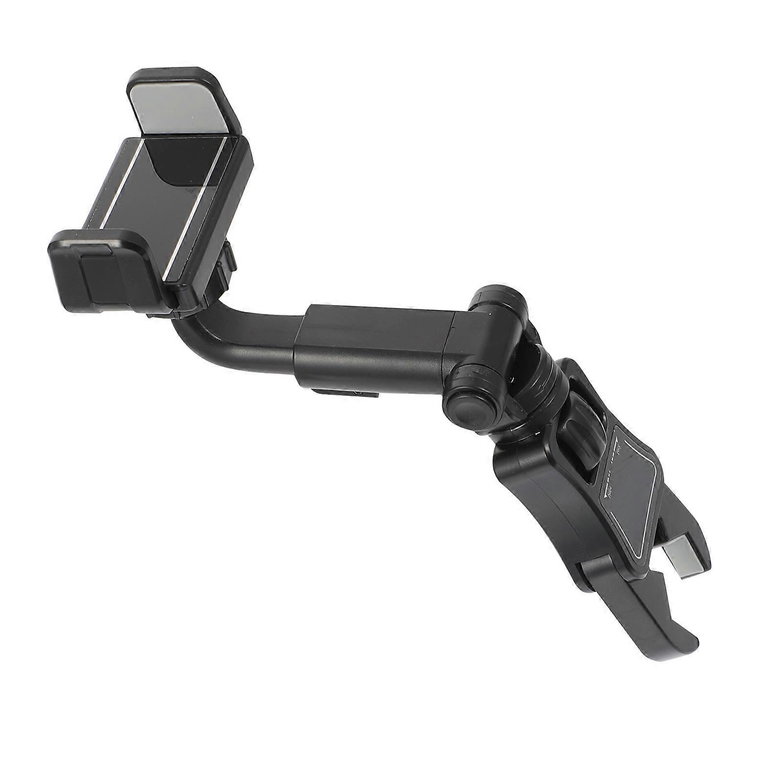 Clip On Phone Holder For Car Navigation Rack With Adjustable Viewing Angle In Black Color For Secure Phone Mounting 2Pcs