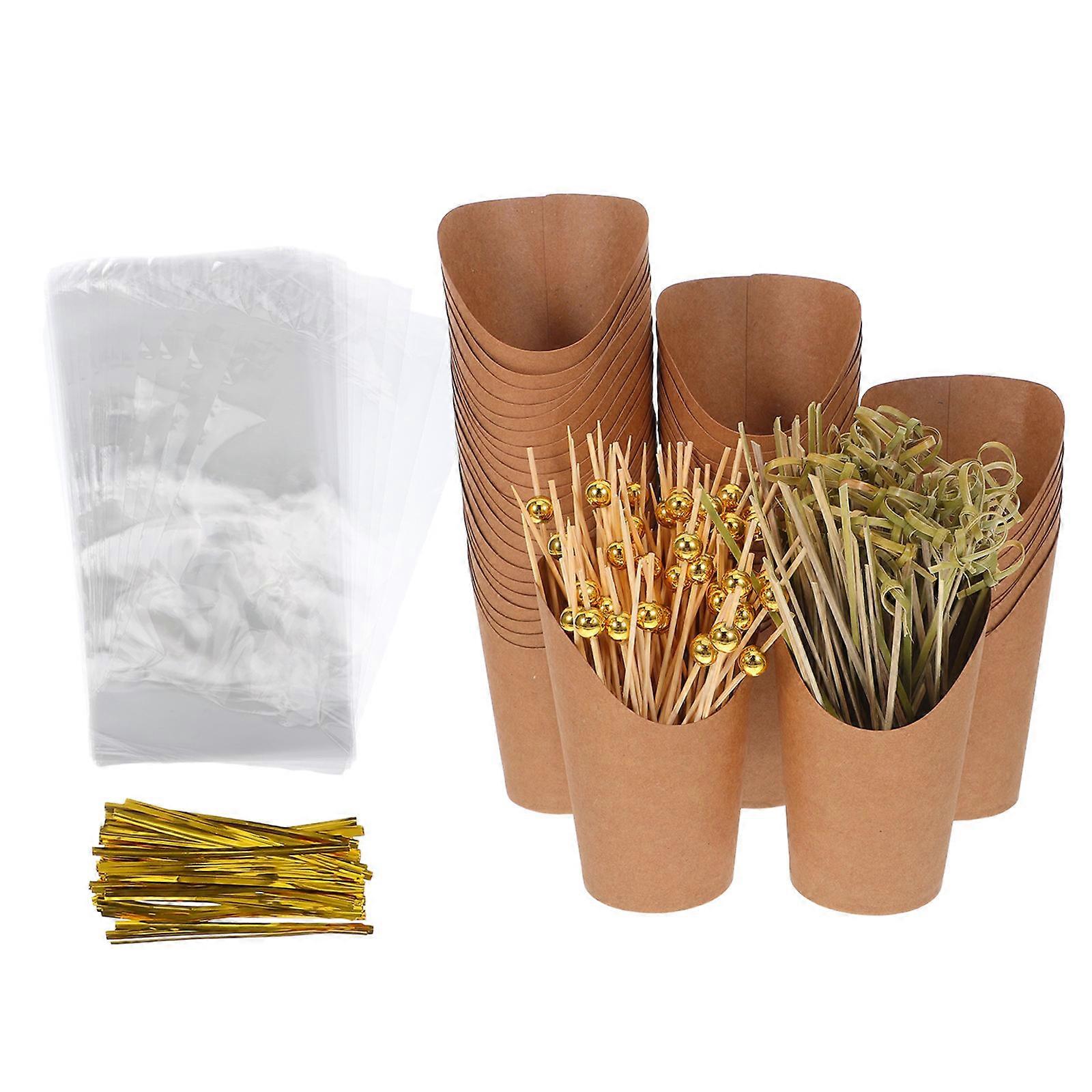 Disposable Snack Cups for Take-Out Use 1Set Charcuterie Paper Cups