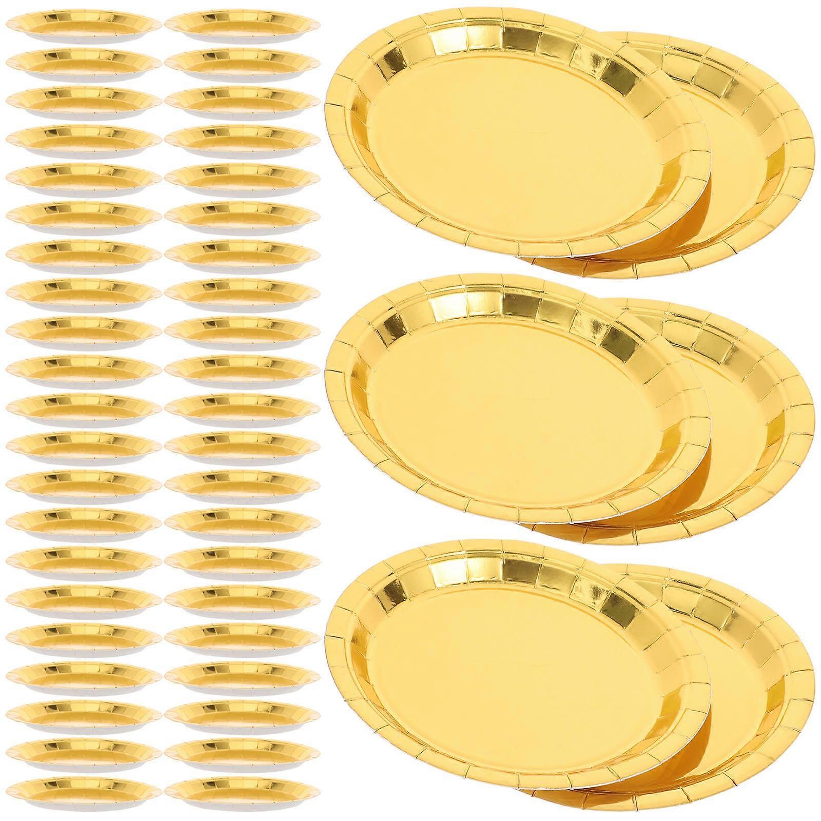 Delicate Cake Plates for Birthday Party and Picnic Events Made of Paper Material 80Pcs