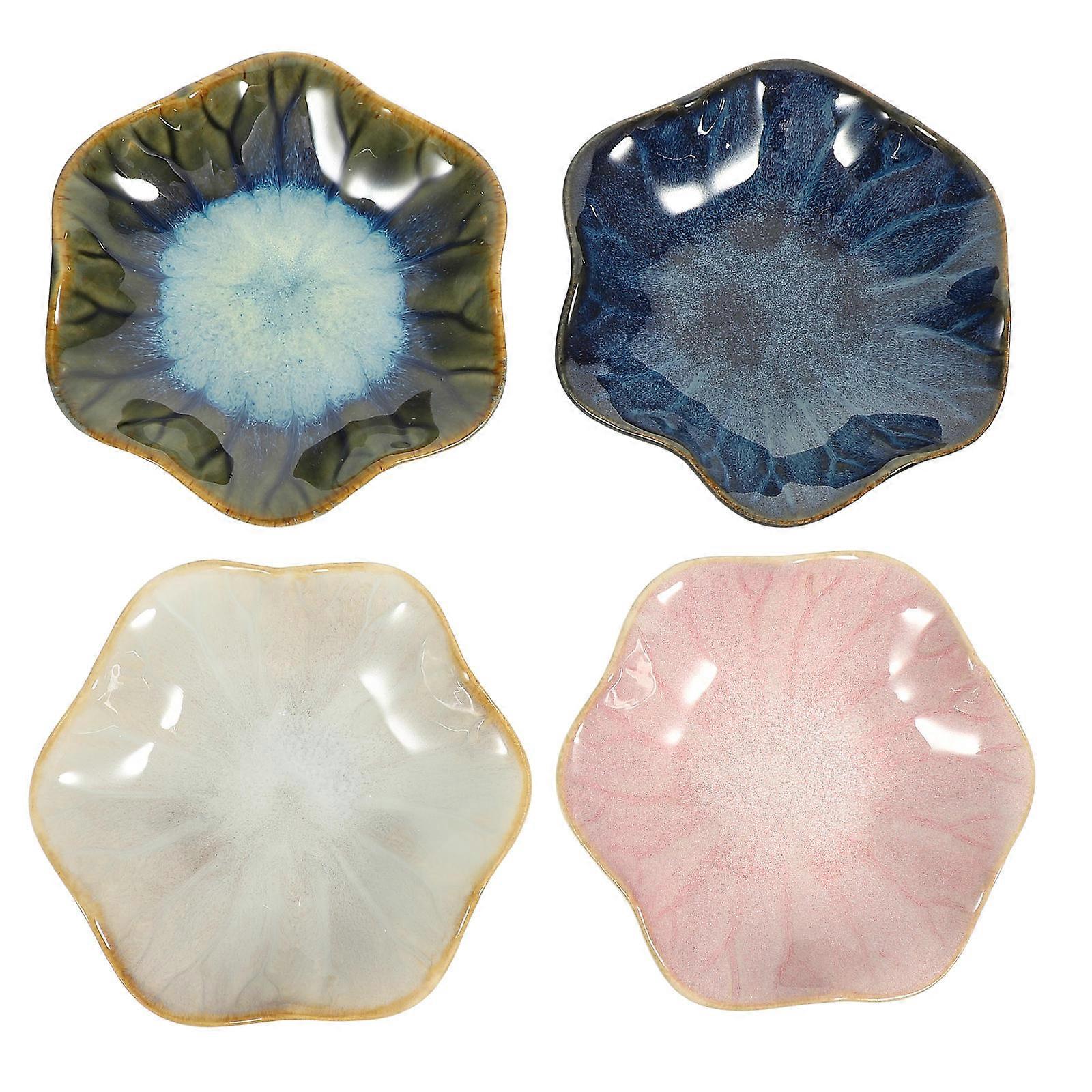 קערת טבילה קרמית ביתית לרוטב לשימוש במטבח סט 4 יחידות