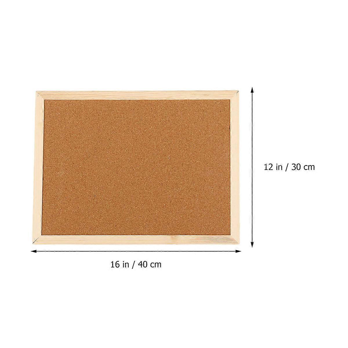 Pin Board Wooden Message Board for Writing Use 2Pcs Brown Photo Wall