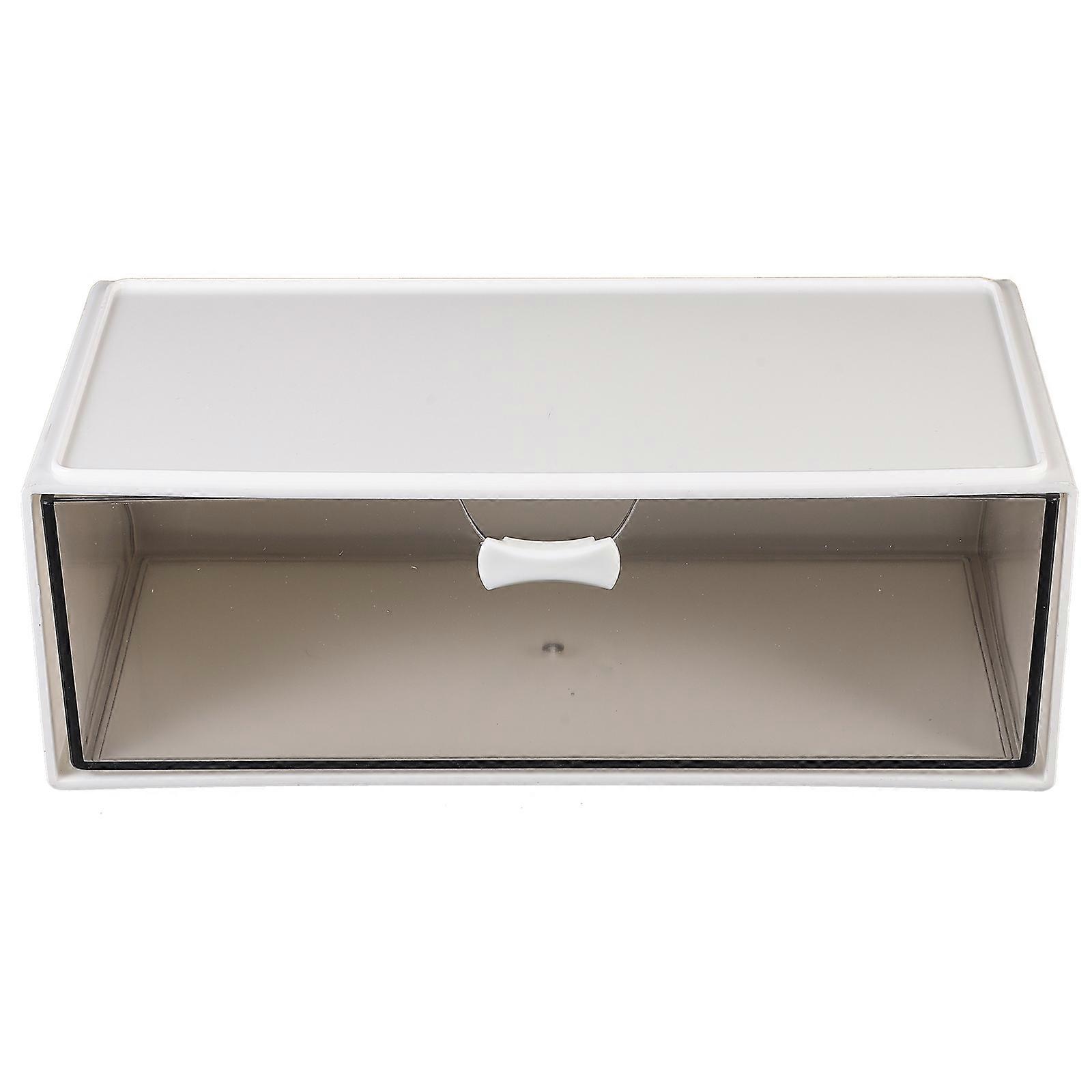 Plastic Drawer Storage Organizer Box 2Pcs Practical Clear Organizer For Efficient Office And Home Use