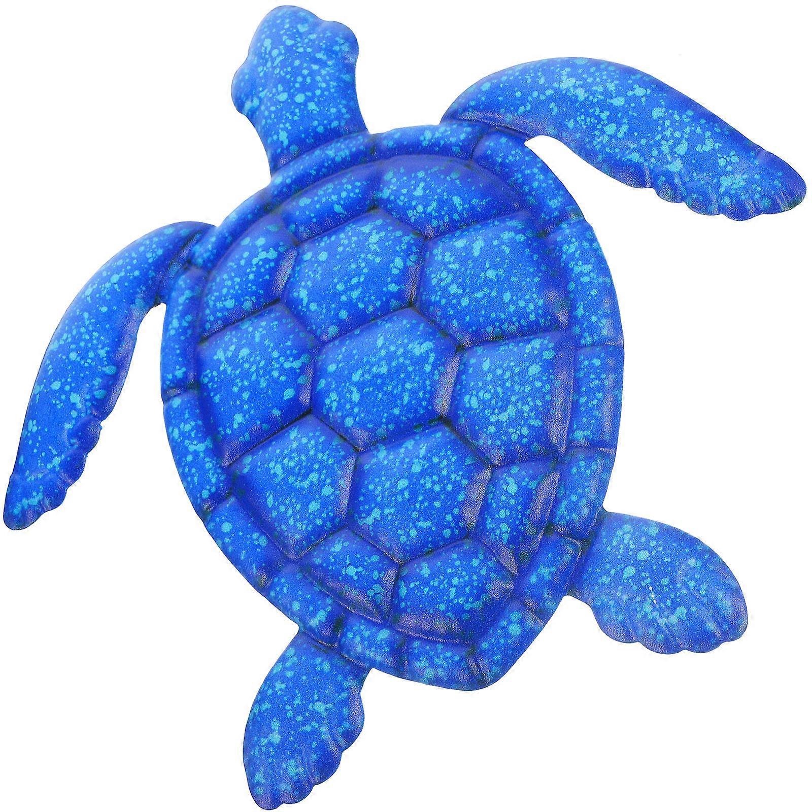 Blue Iron Turtle Wall Ornament for Garden Wall Hanging
