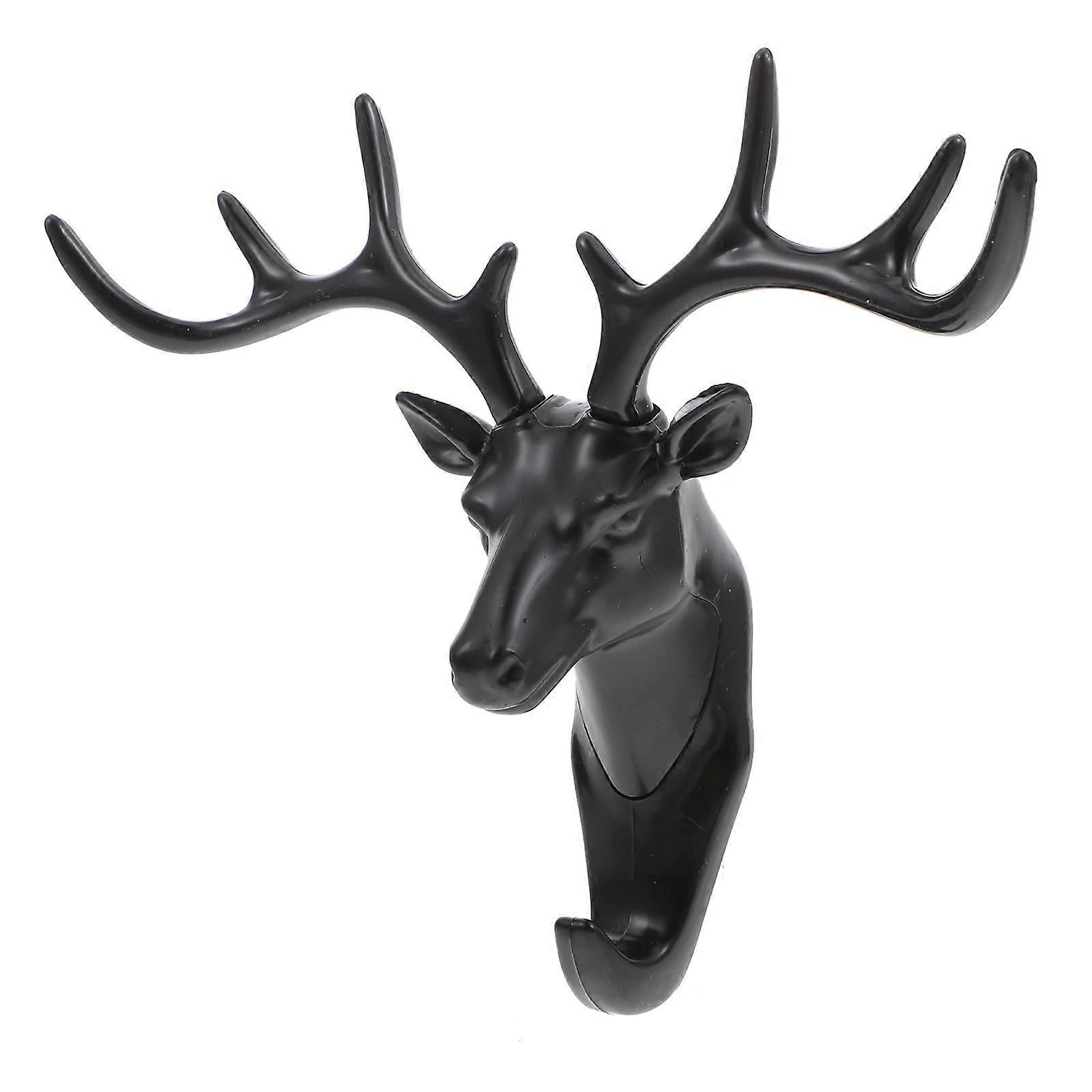 Storage Hook Deer Head Design Wall Mounted Organizer for Home 2Sets