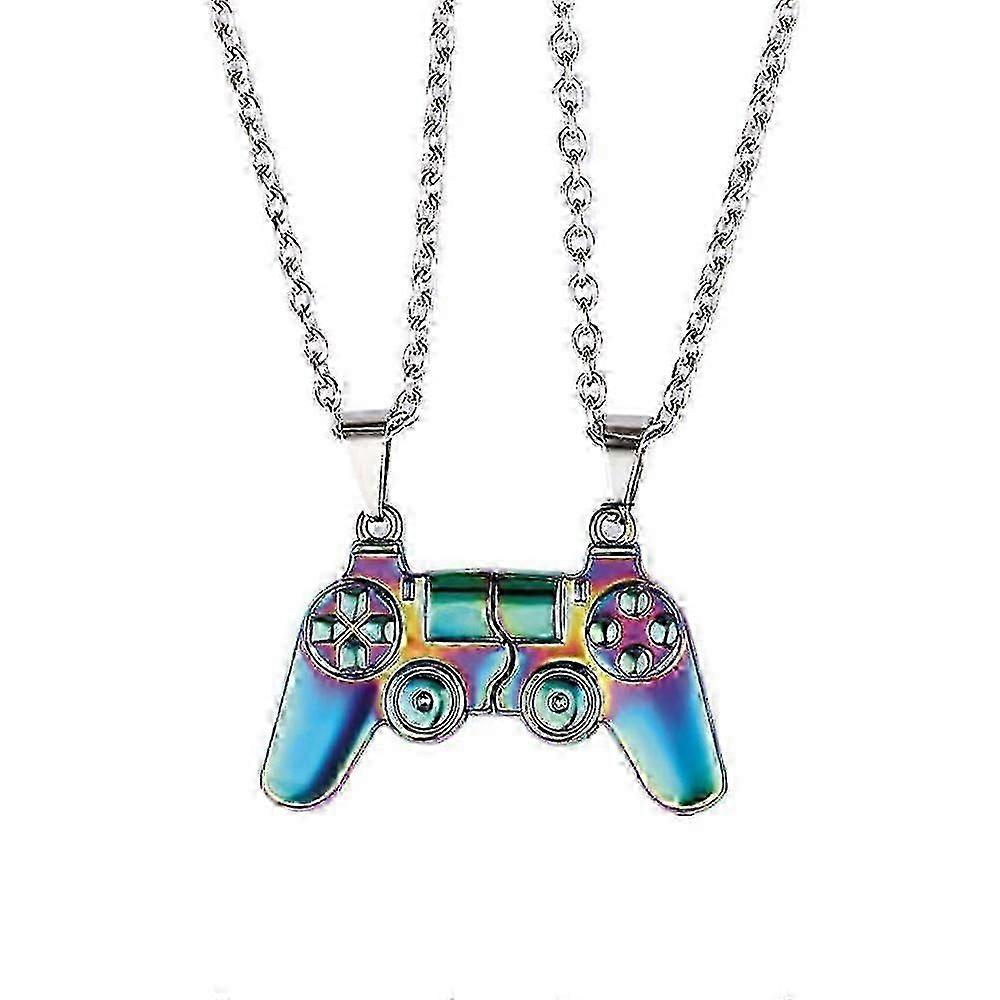 Çift Manyetik Oyun Denetleyicisi Gamepad Kolye Kolye Zincir Sevgilisi Hediye stcyv_Lucky_B