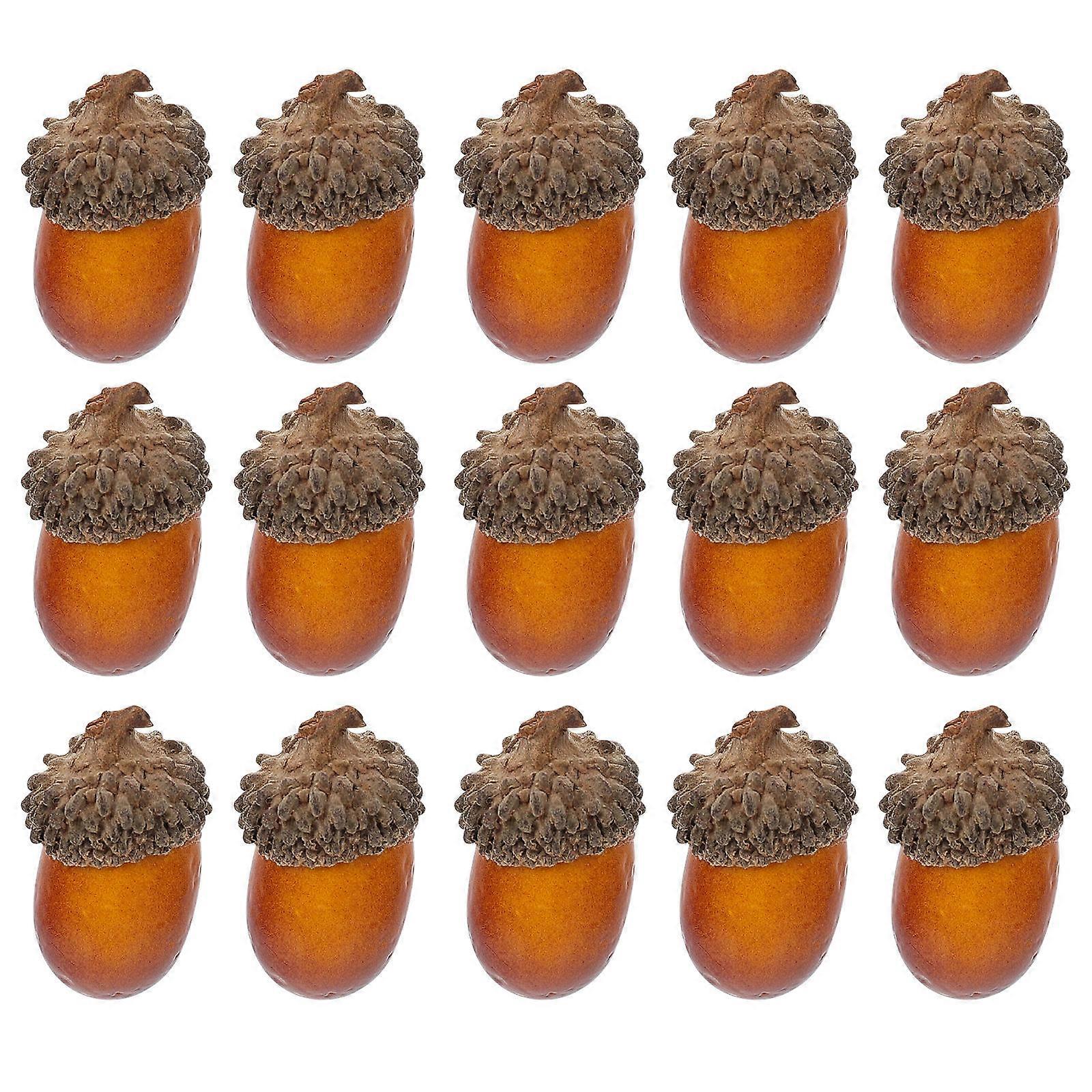 Party Decorative Acorns Artificial Acorn for Decor 50Pcs Rustic Style