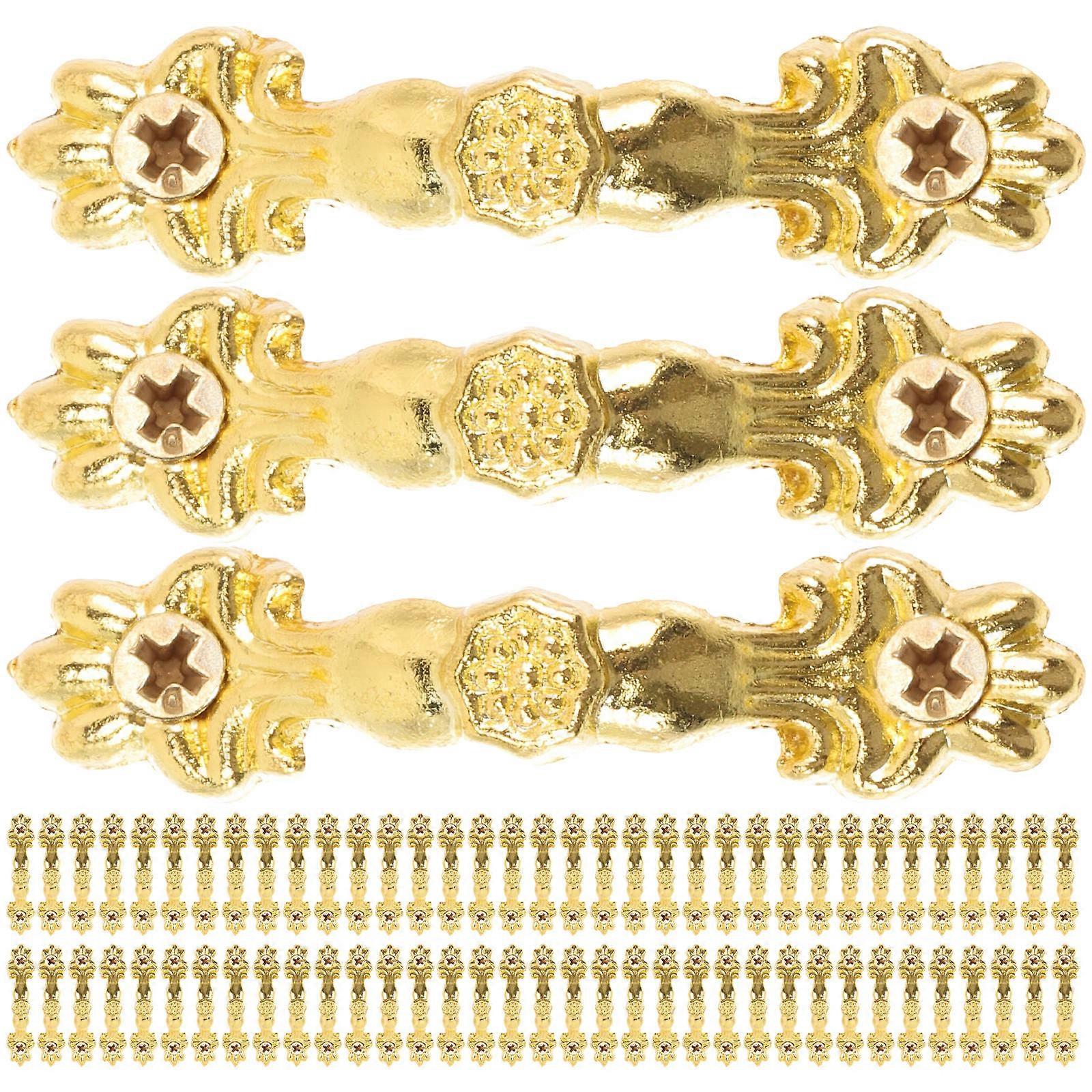 Gold Cabinet Handles Antique Drawer Pulls Replacement for Home 120Pcs
