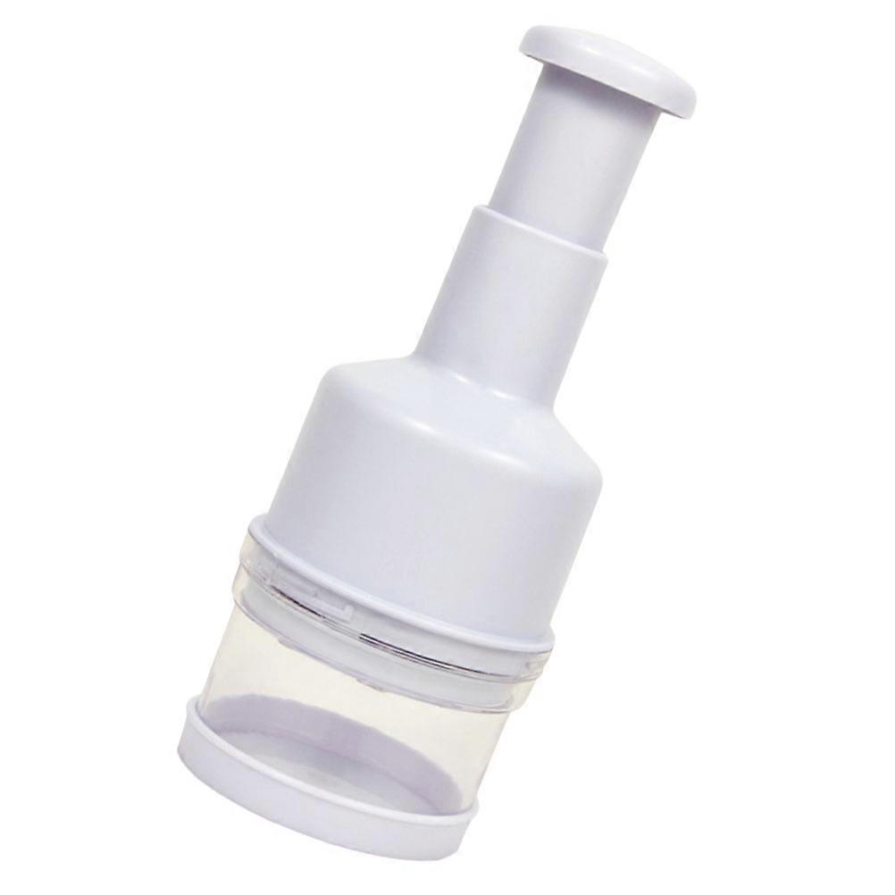 Multi-Function Garlic Crusher Manual Garlic Press for Cooking and Food Preparation with White Pp and Stainless Steel Material 1Pc