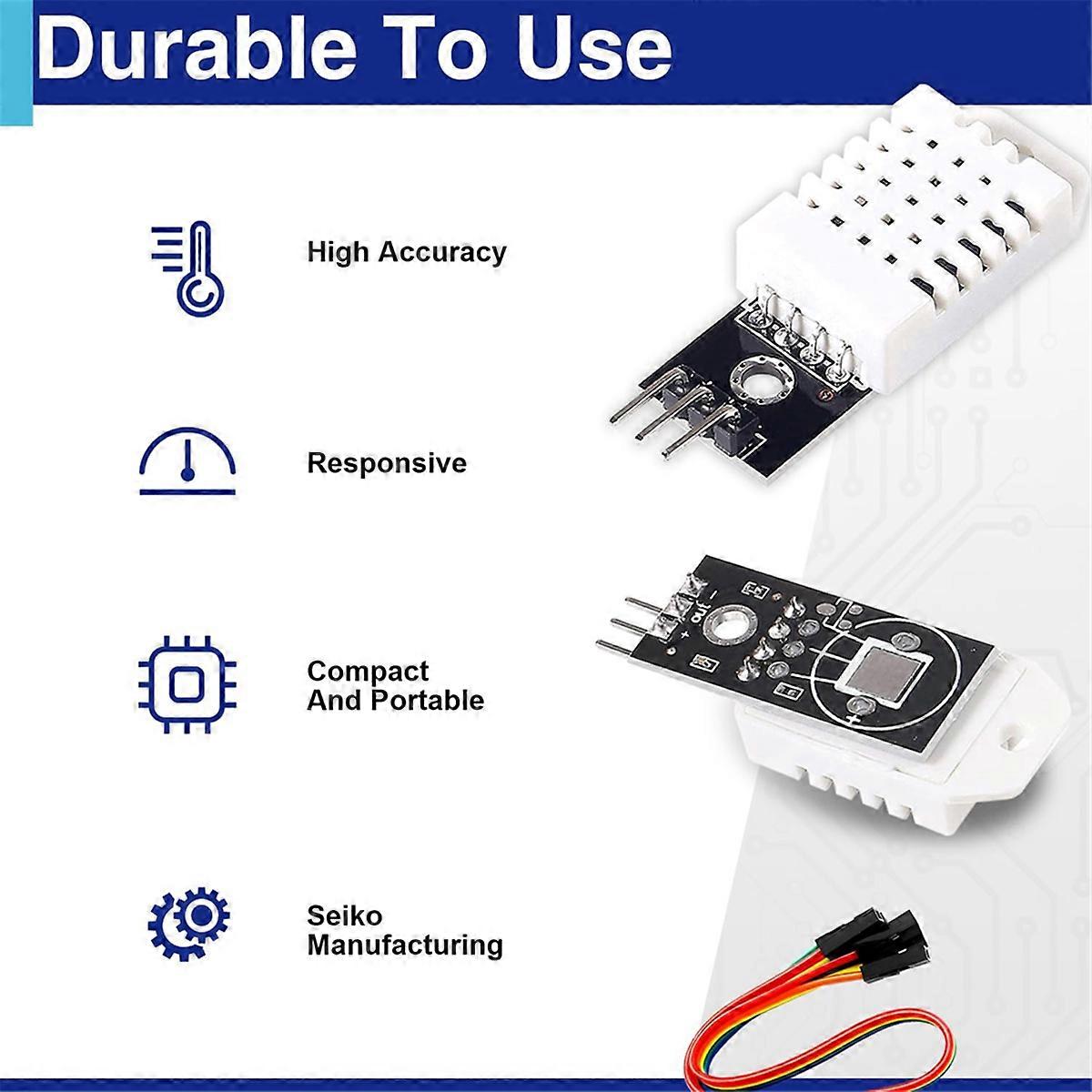 6 Set Temperature Humidity Sensor Module 3.3V-5V with Wires, 