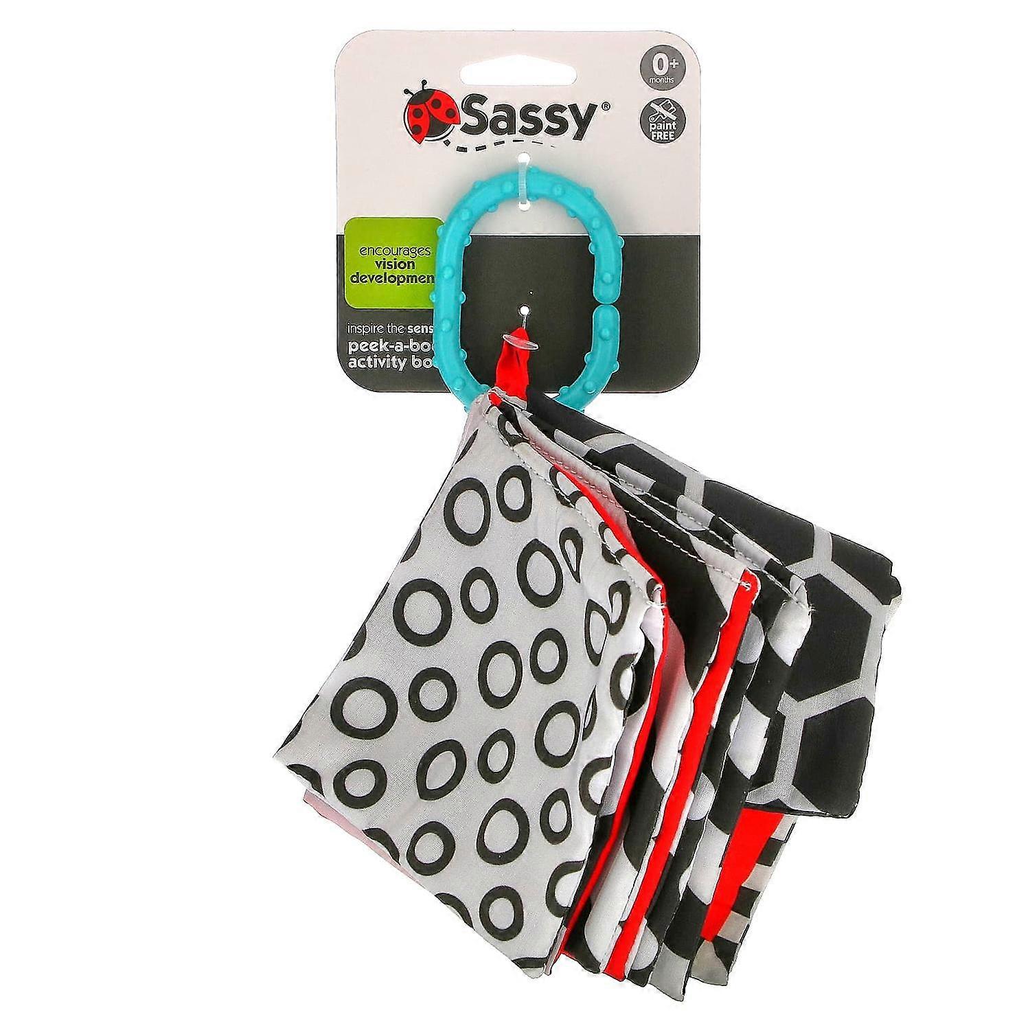 Sassy, Inspire The Senses, Peek-A-Boo Activity Book, 0+ Months, 1 Count