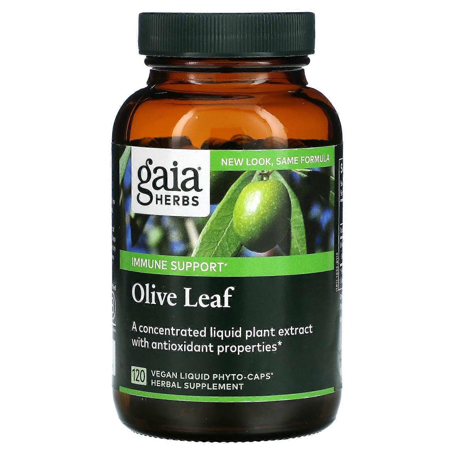 Gaia Herbs, Olive Leaf, 120 Vegan Liquid Phyto-Caps