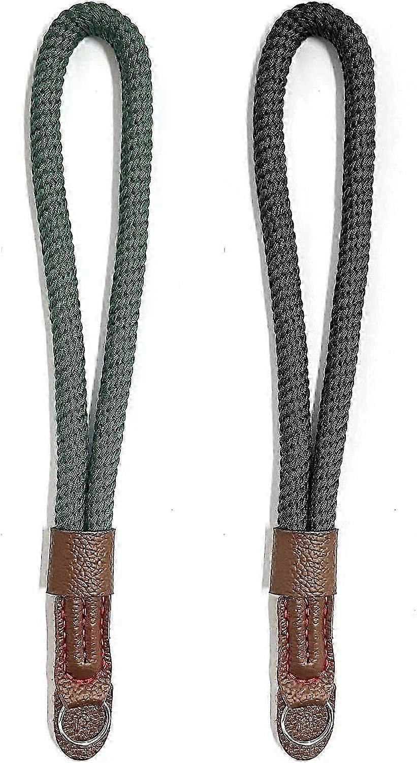 unbrand 2 sangles auxiliaires de l’appareil photo dragonne en nylon réglable portable pour Canon Nik