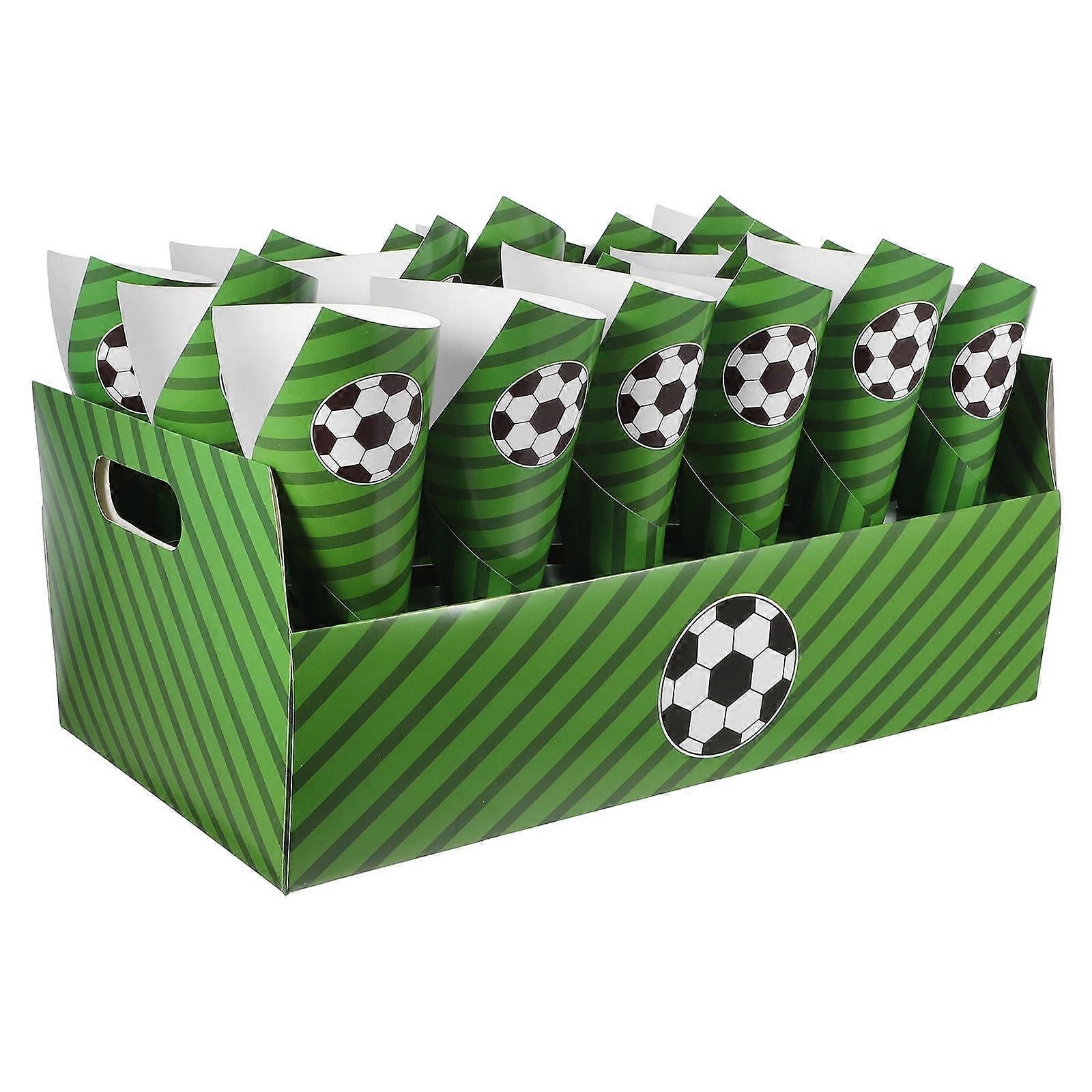 60 Pcs Cone-Shaped Paper Cones Party Snack Holders In Green Color Ideal For Treats Themed Events Birthdays And Movie Gatherings