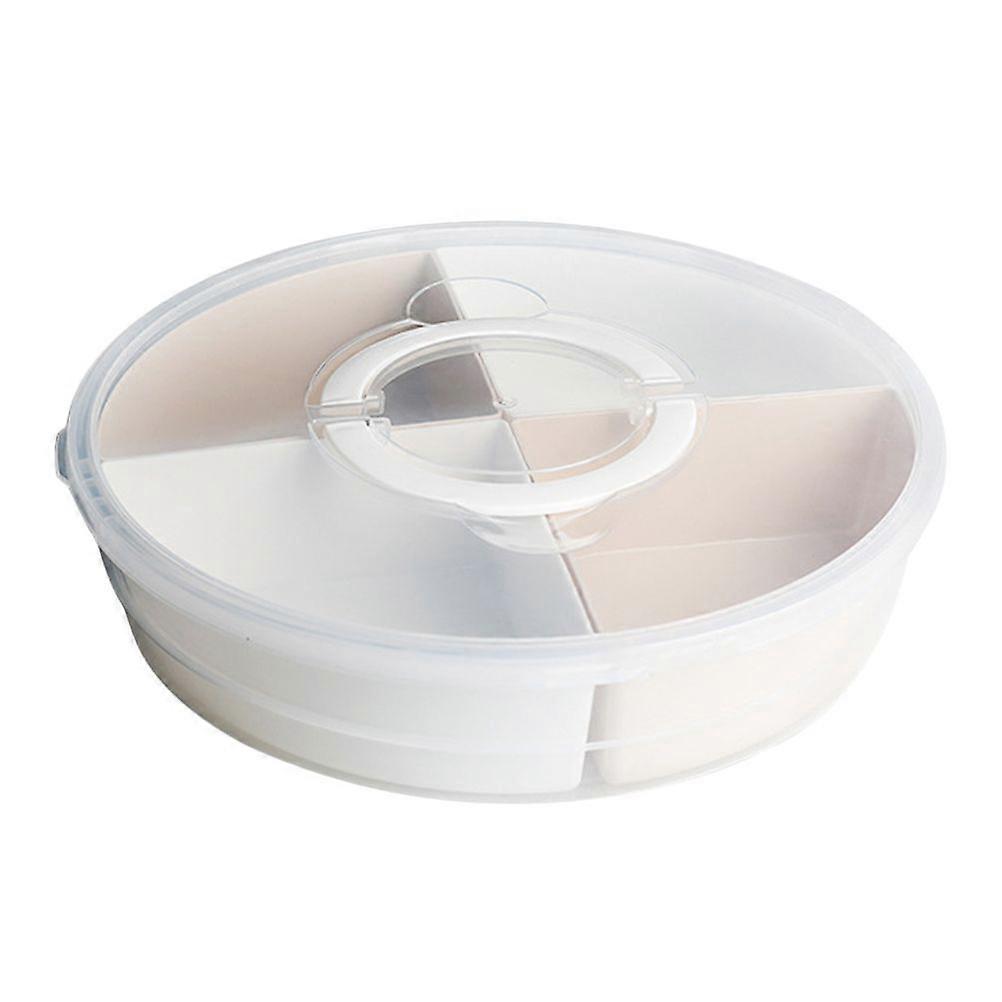 Divided Plastic Box Fruit Platter Serving Tray Snacks Nuts Dessert Storage Box