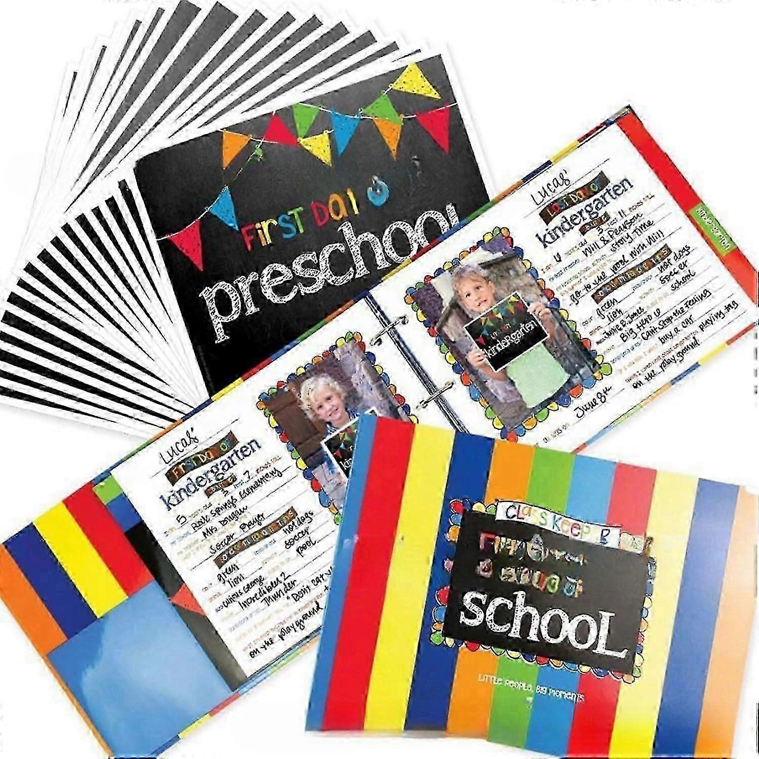 Easiest School Days Memory Album, First and Last Day of Keepsake Book, Reusable Photo Prop, School Picture Photo Album Childhood Memory Book, Memory B