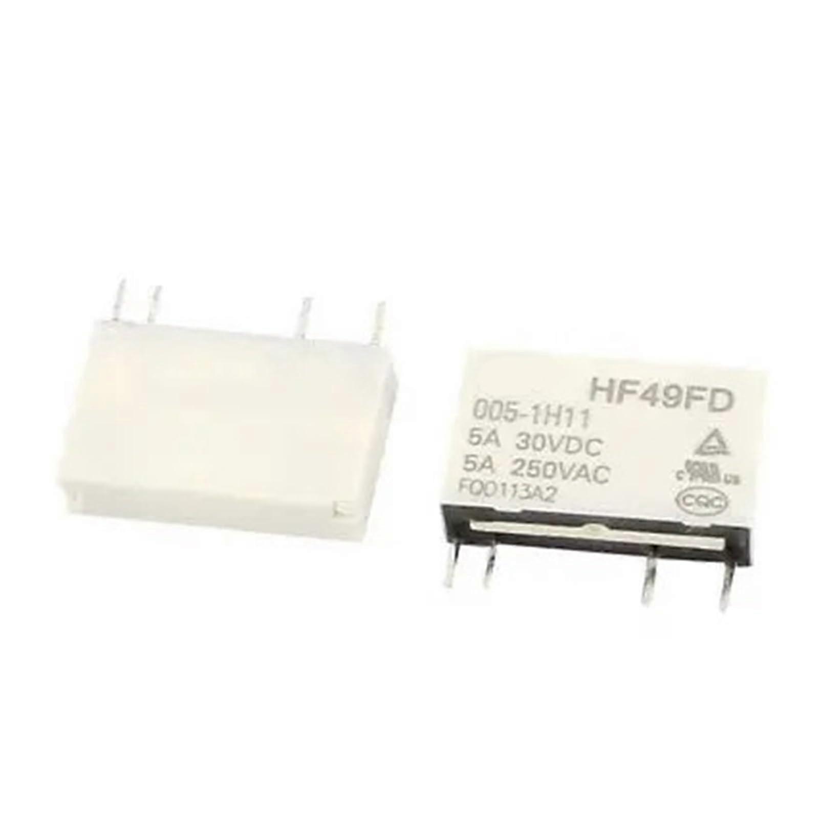 Power Relay 10 Pieces Pack, 30VDC Coil, 250VAC, 5A, 4Terminal, Normally Open SPST