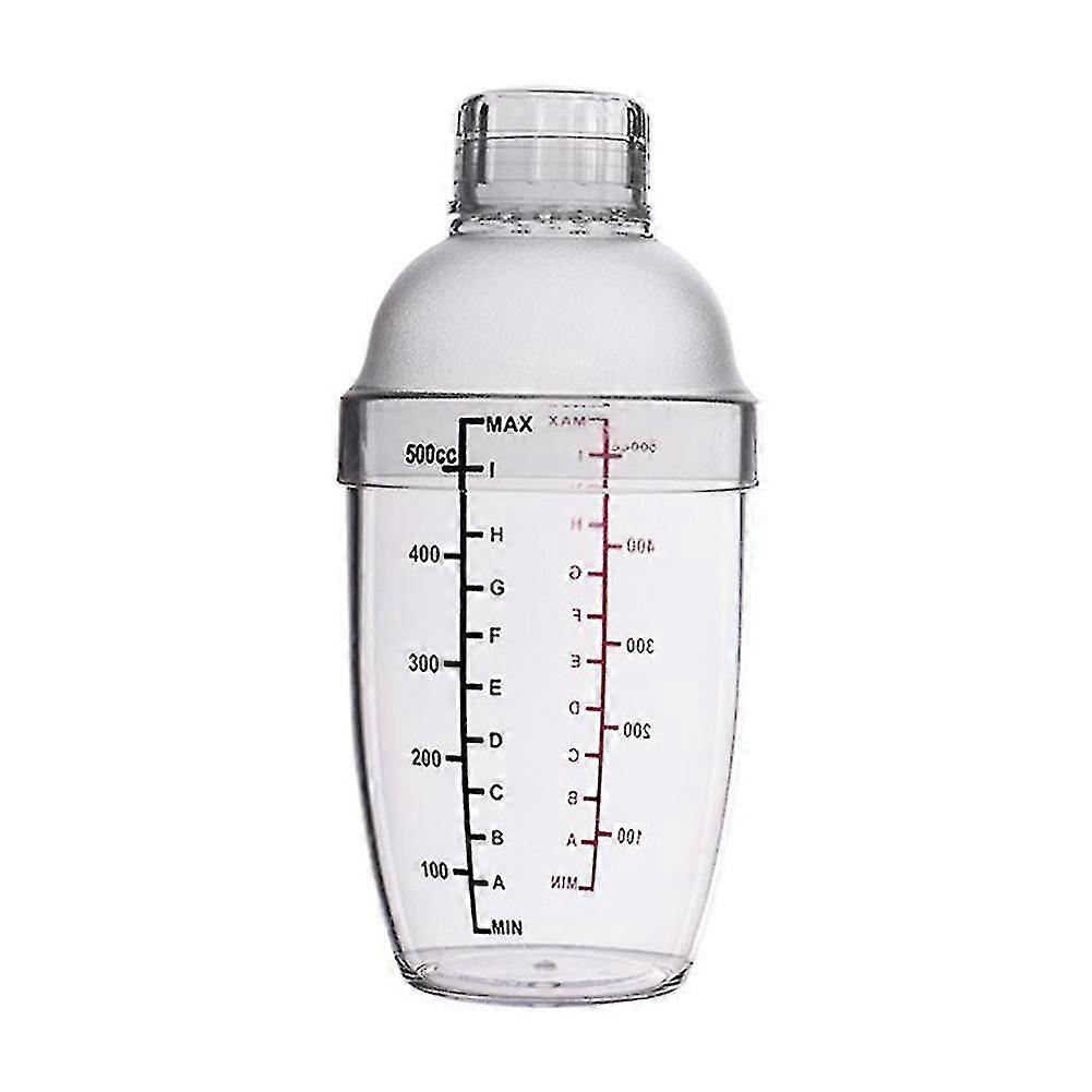 700ml Transparent Dual Scale Grams Cocktail Shaker Cup Wine Mixer