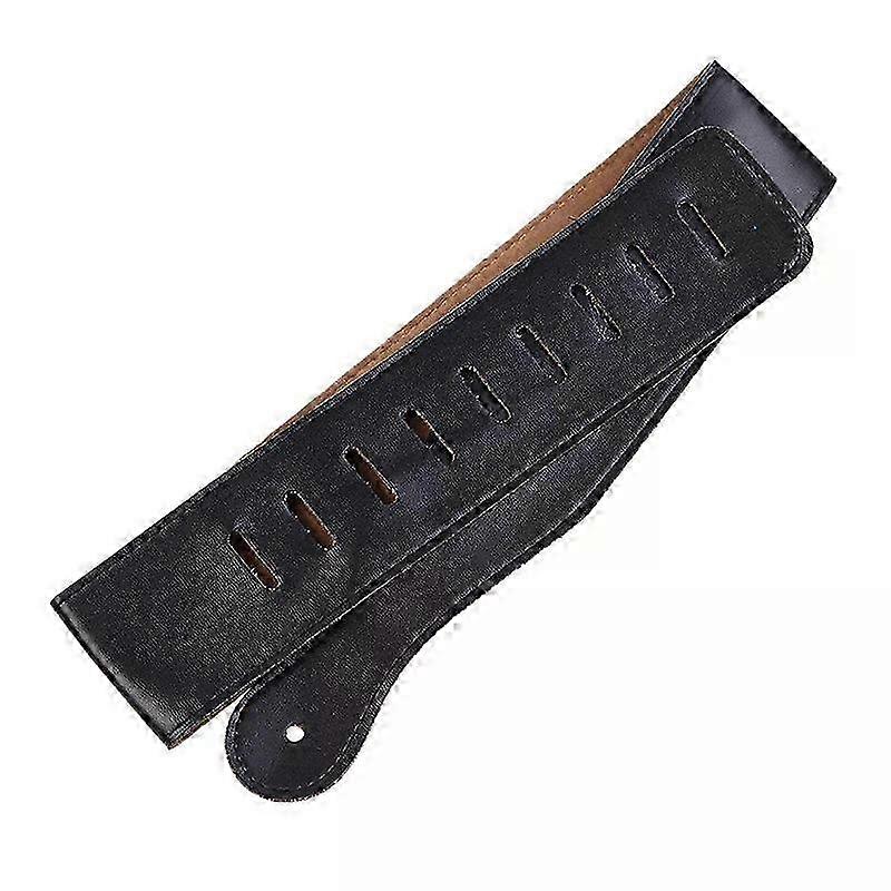 Handcrafted Leather Guitar Strap with Adjustable Bands for Acoustic Ukelele and Bass Instruments
